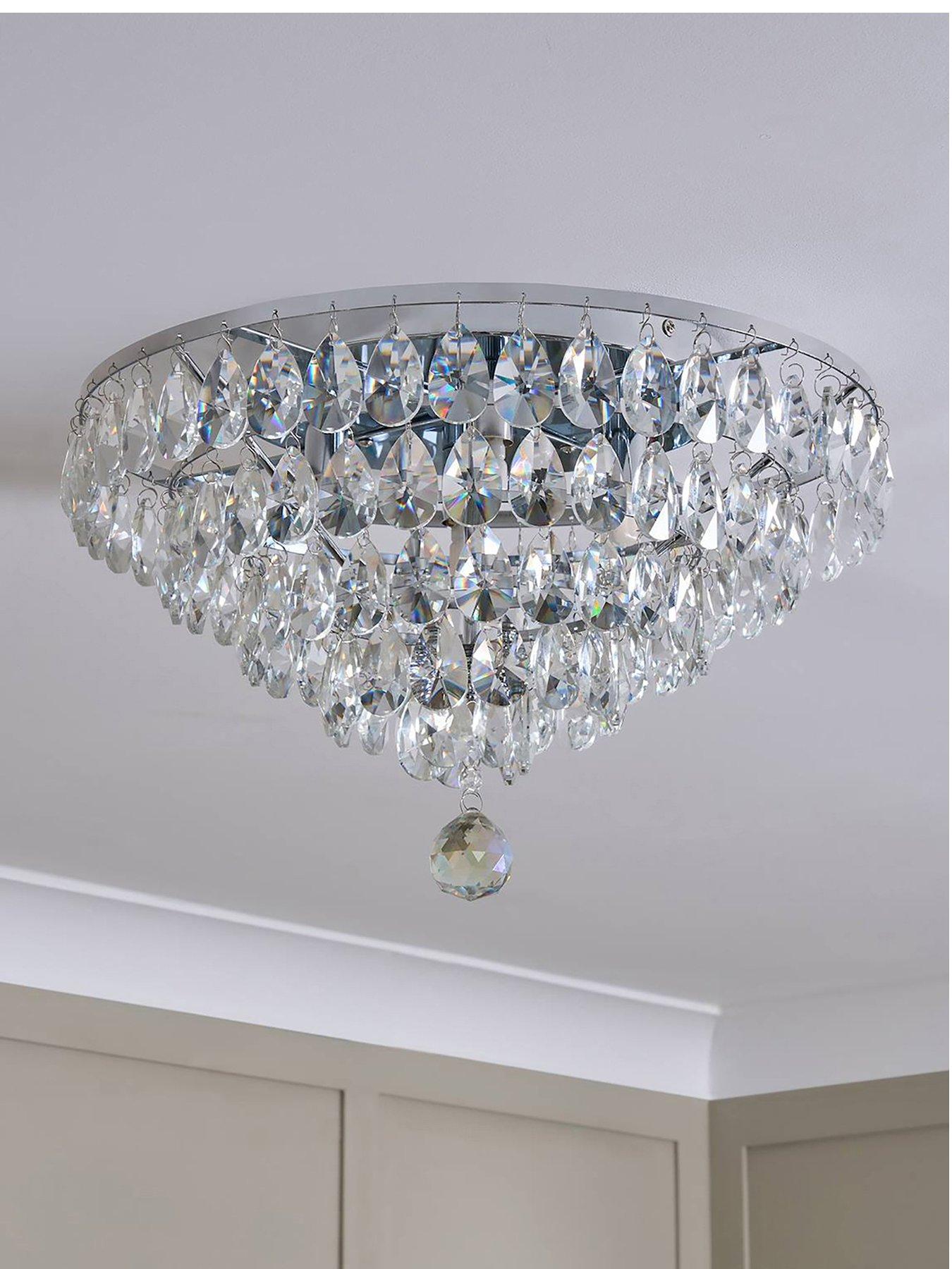 Image 2 of 5 of BHS Elsa 40 Cm Crystal Diamond Flush