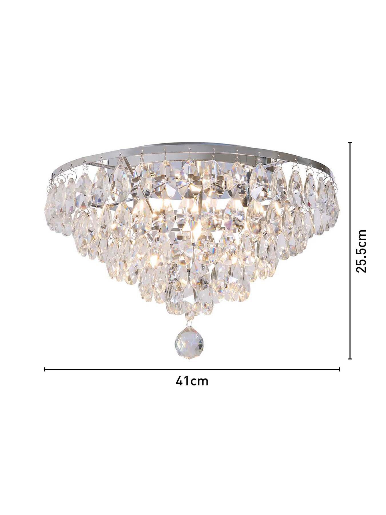 Image 5 of 5 of BHS Elsa 40 Cm Crystal Diamond Flush