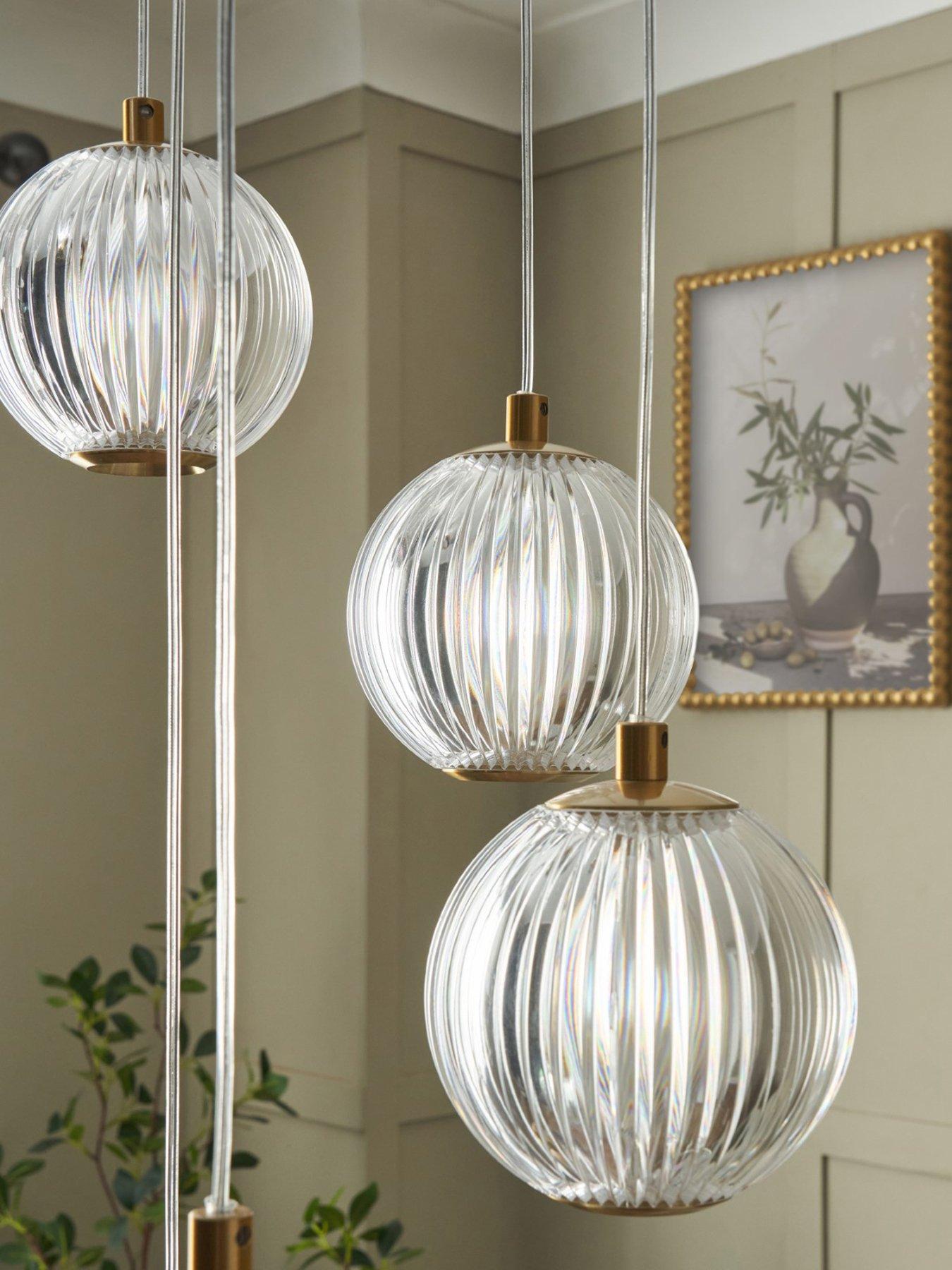 Image 4 of 6 of BHS Rimi Acrylic 7 Ball Cascading Ceiling Fitting