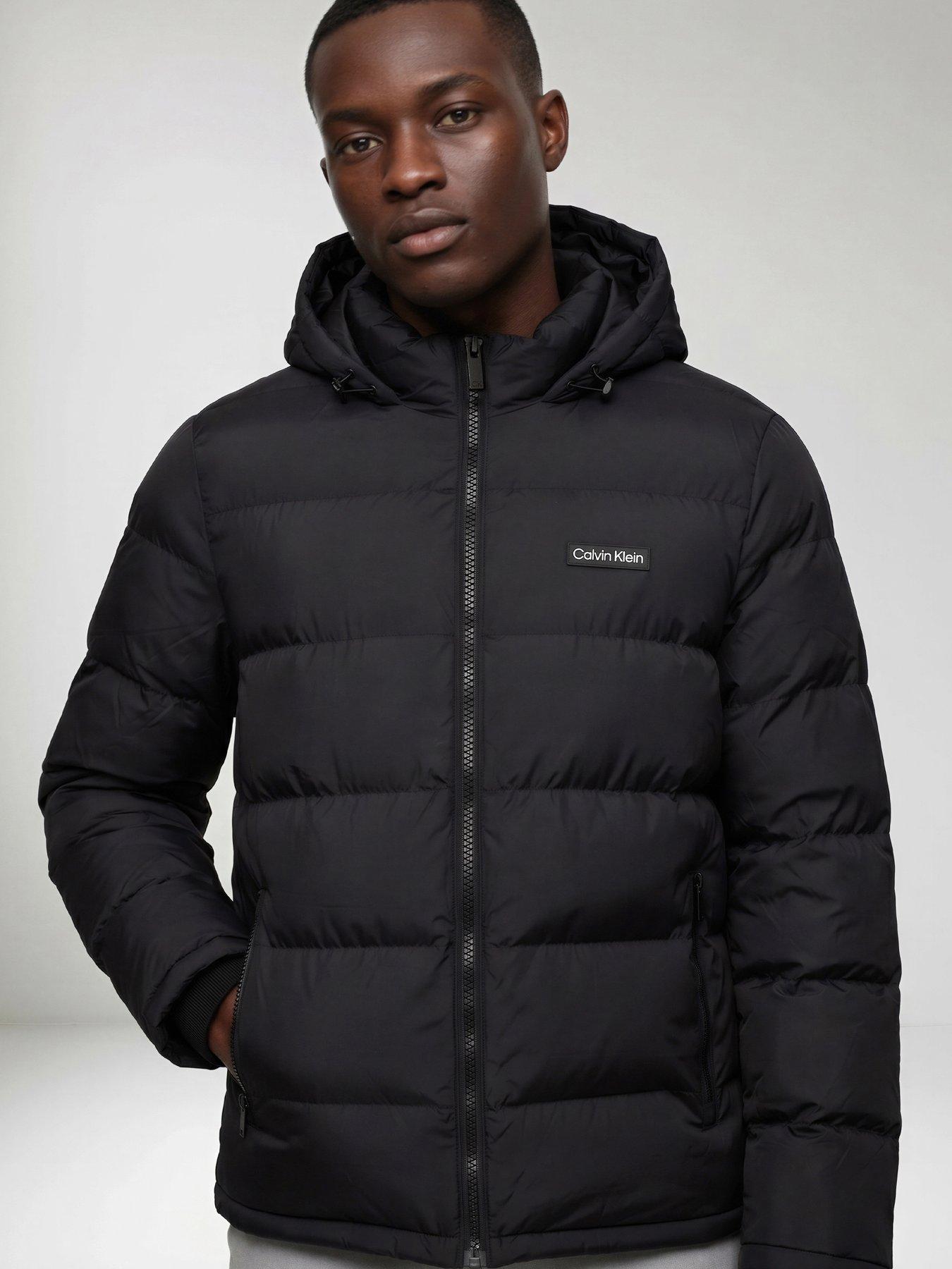 Image 1 of 4 of Calvin Klein Golf Mens Brentwood Hooded Padded&nbsp;Jacket - Black