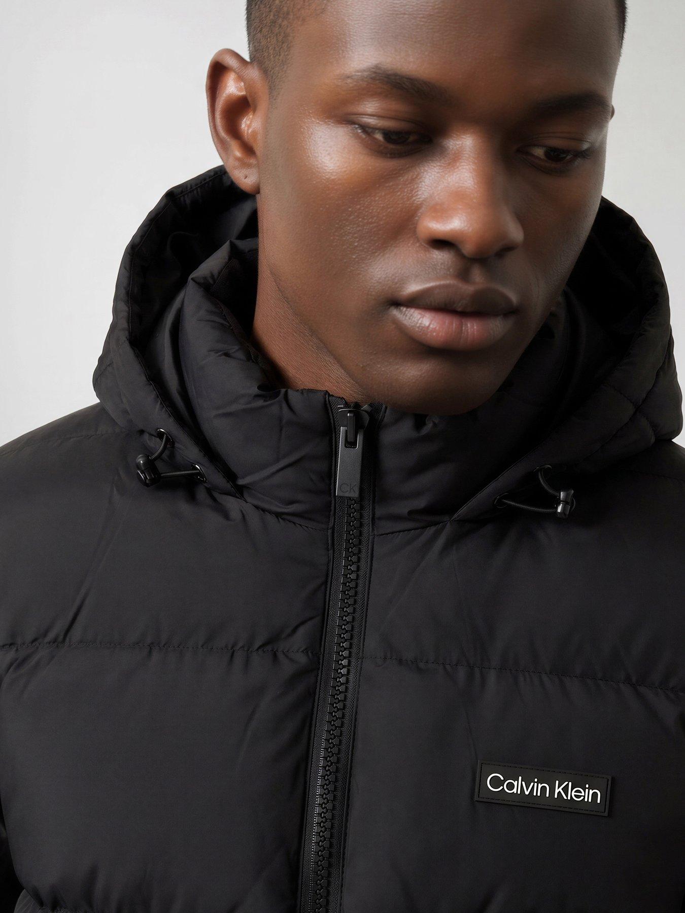 Image 4 of 4 of Calvin Klein Golf Mens Brentwood Hooded Padded&nbsp;Jacket - Black