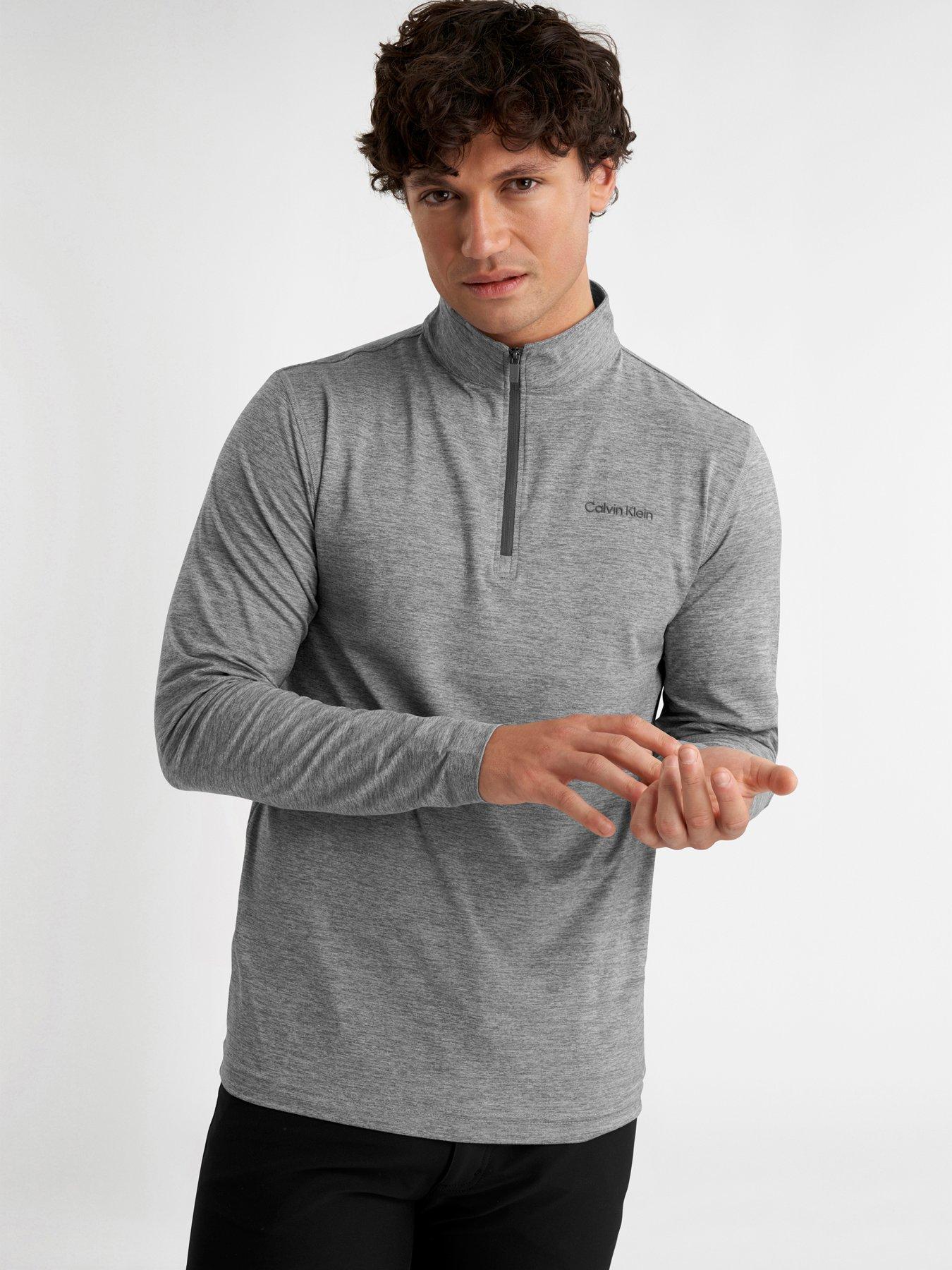 Calvin Klein Golf Men' Silver Ck Newport Zip Top in Size S, Sports Direct - Image 3