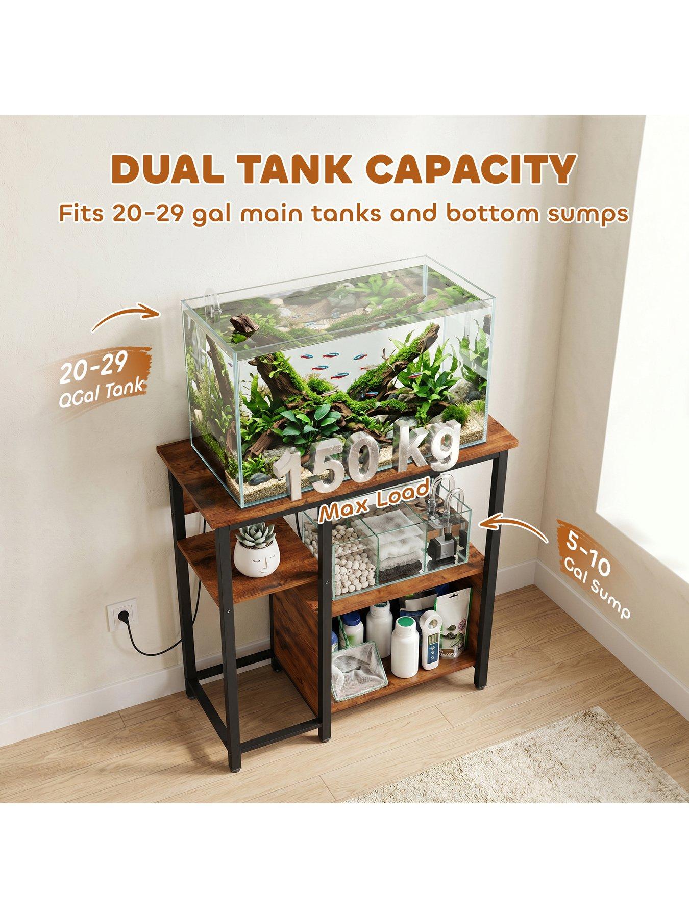 PawHut Fish Tank Stand with Power Outlets 20-29 Gallon | Very