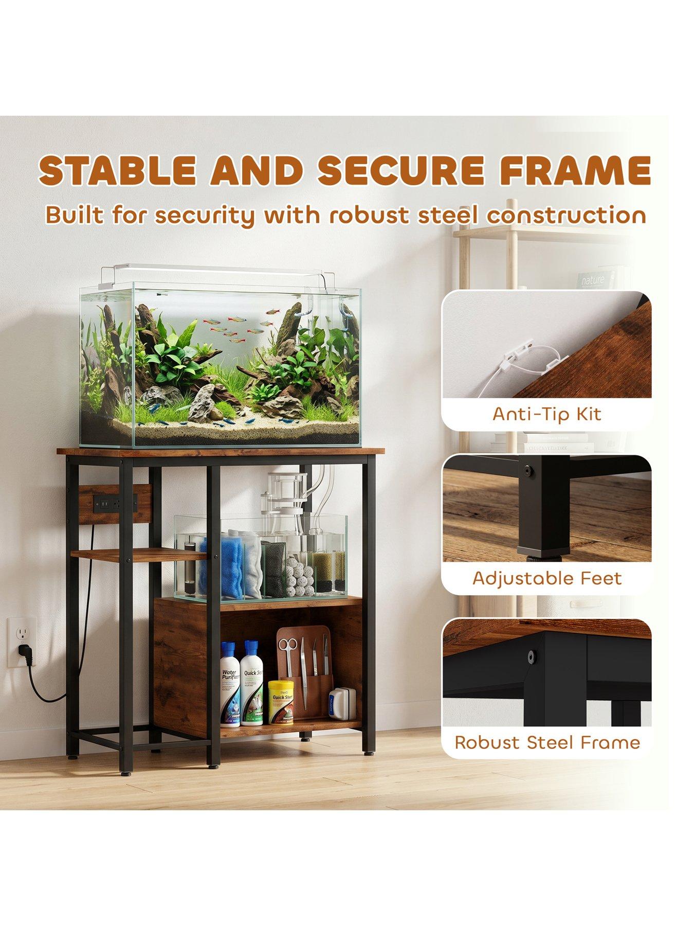 PawHut Fish Tank Stand with Power Outlets 20-29 Gallon | Very