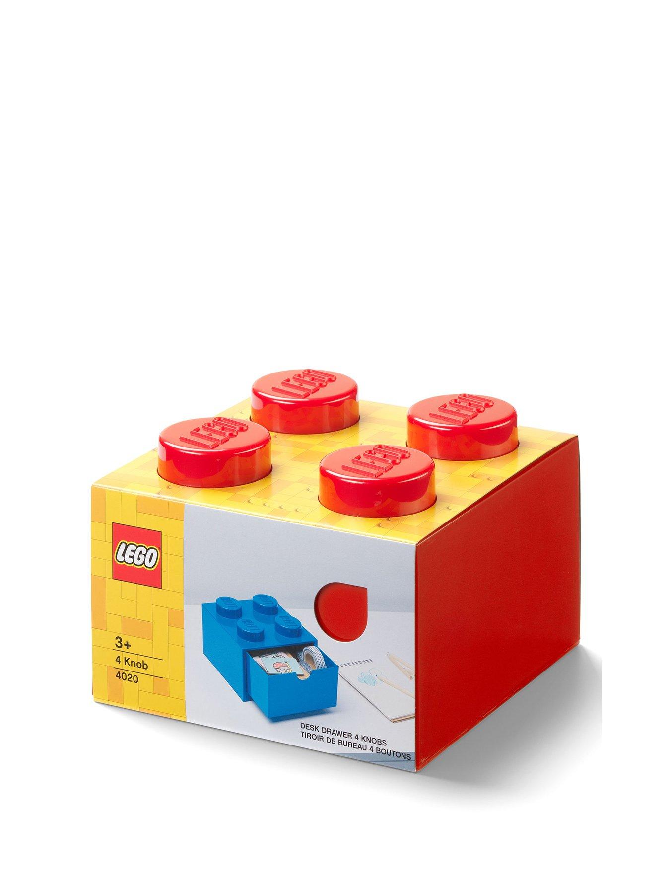 LEGO Desk Drawer 4 - Red - Stackable Storage for Toys and Office Supplies - Image 3