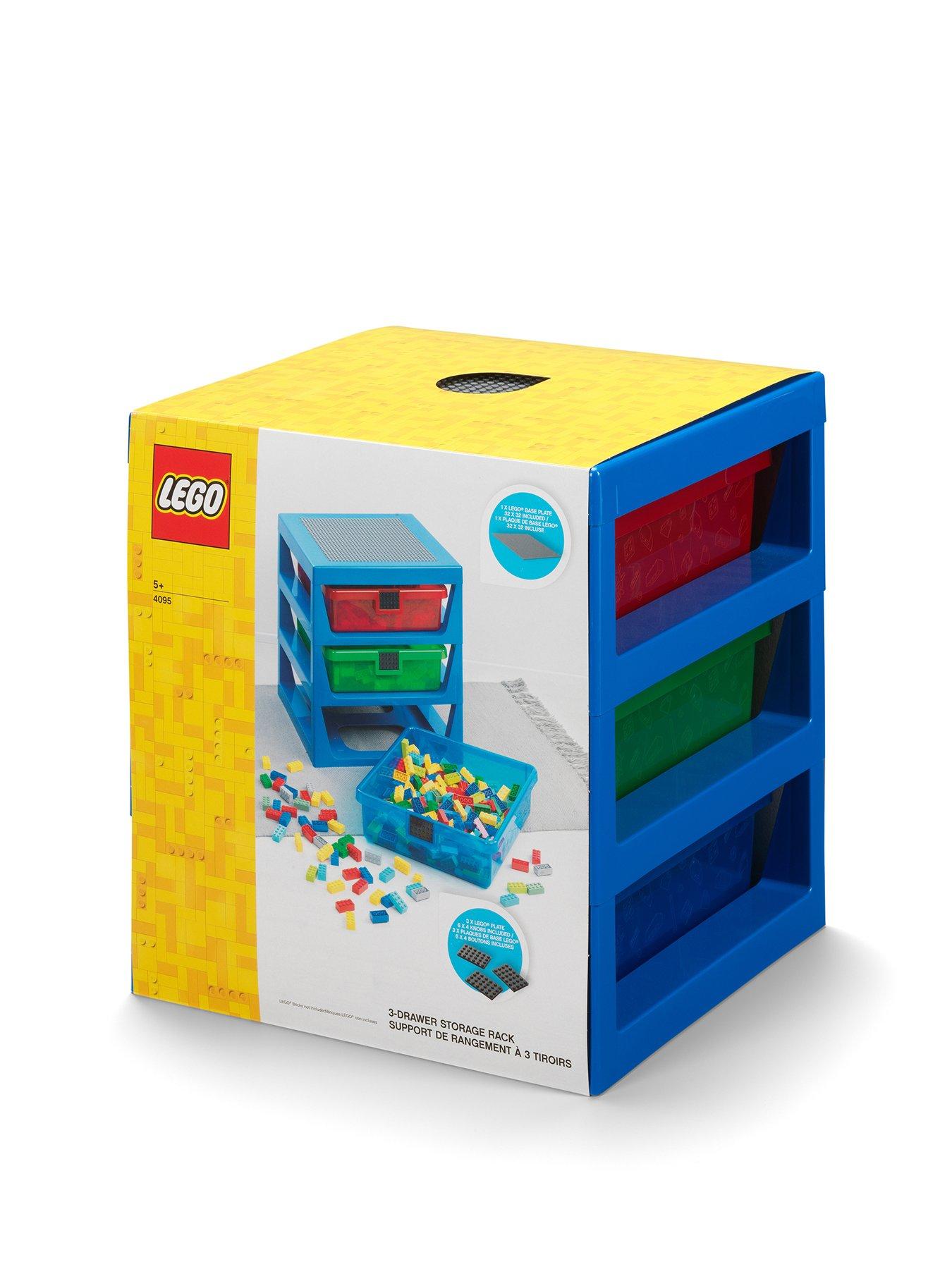 Image 1 of 4 of LEGO Lego 3-drawer Storage Rack - Blue