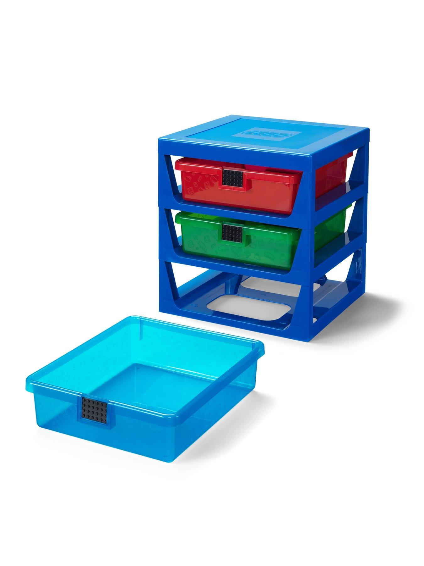 Image 4 of 4 of LEGO Lego 3-drawer Storage Rack - Blue