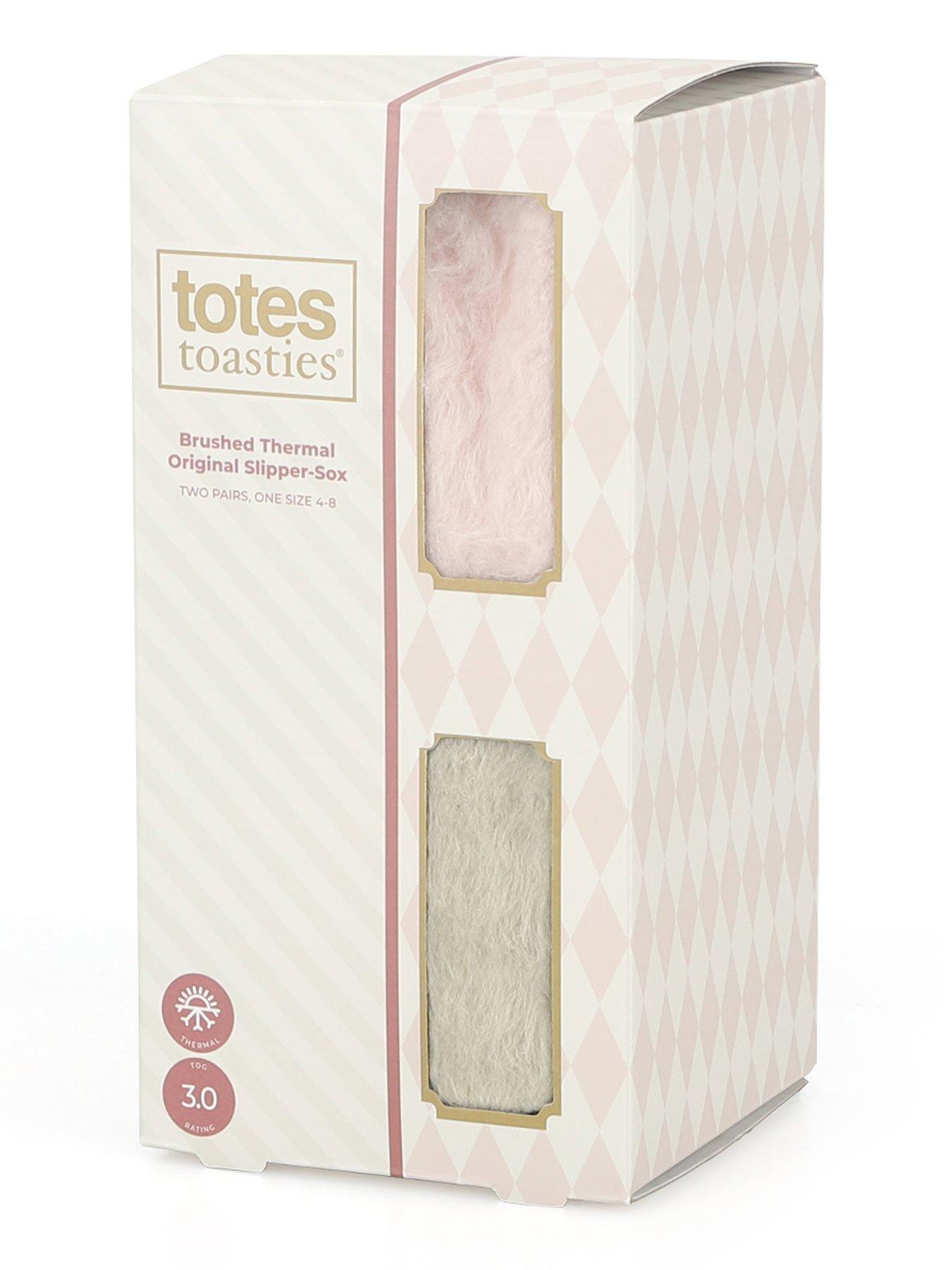 Image 4 of 5 of TOTES Totes Womens 2 Pack Brushed Thermal Original Slipper-sox - Pink/sage