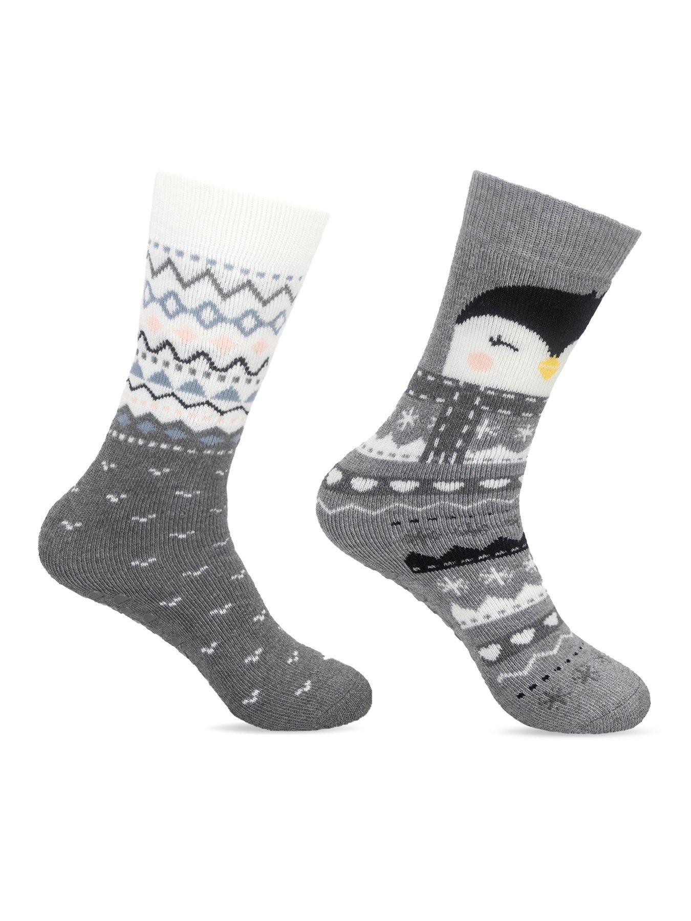 Image 2 of 5 of TOTES Totes Womens 2 Pack Original Slipper-sox - Penguin