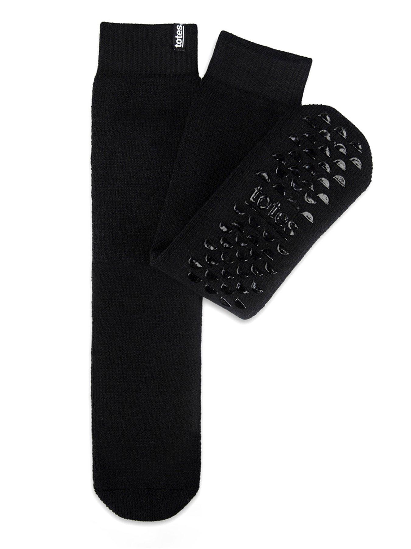 Image 1 of 5 of TOTES Totes Womens Brushed Thermal Original Slipper-sox - Black