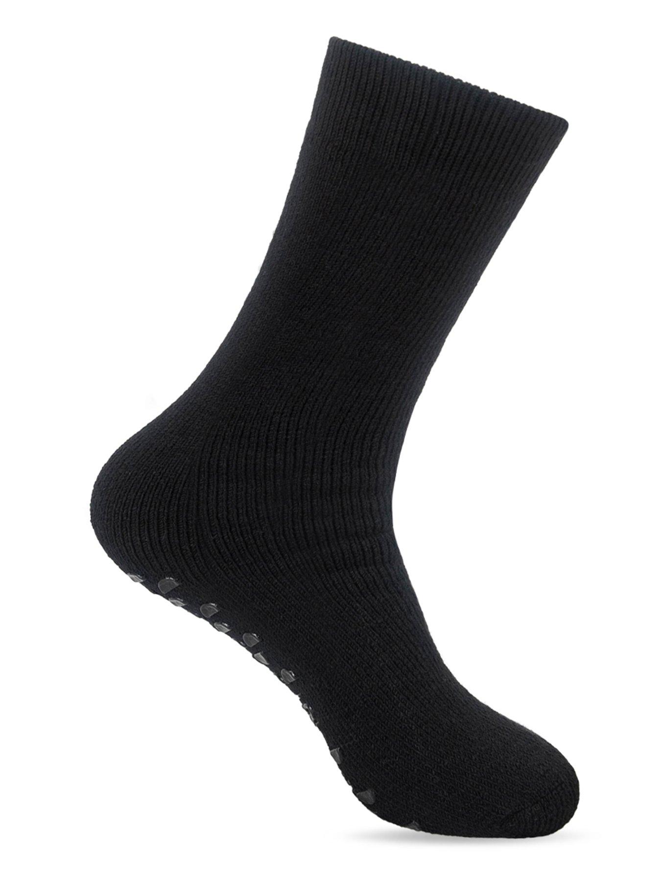 Image 2 of 5 of TOTES Totes Womens Brushed Thermal Original Slipper-sox - Black