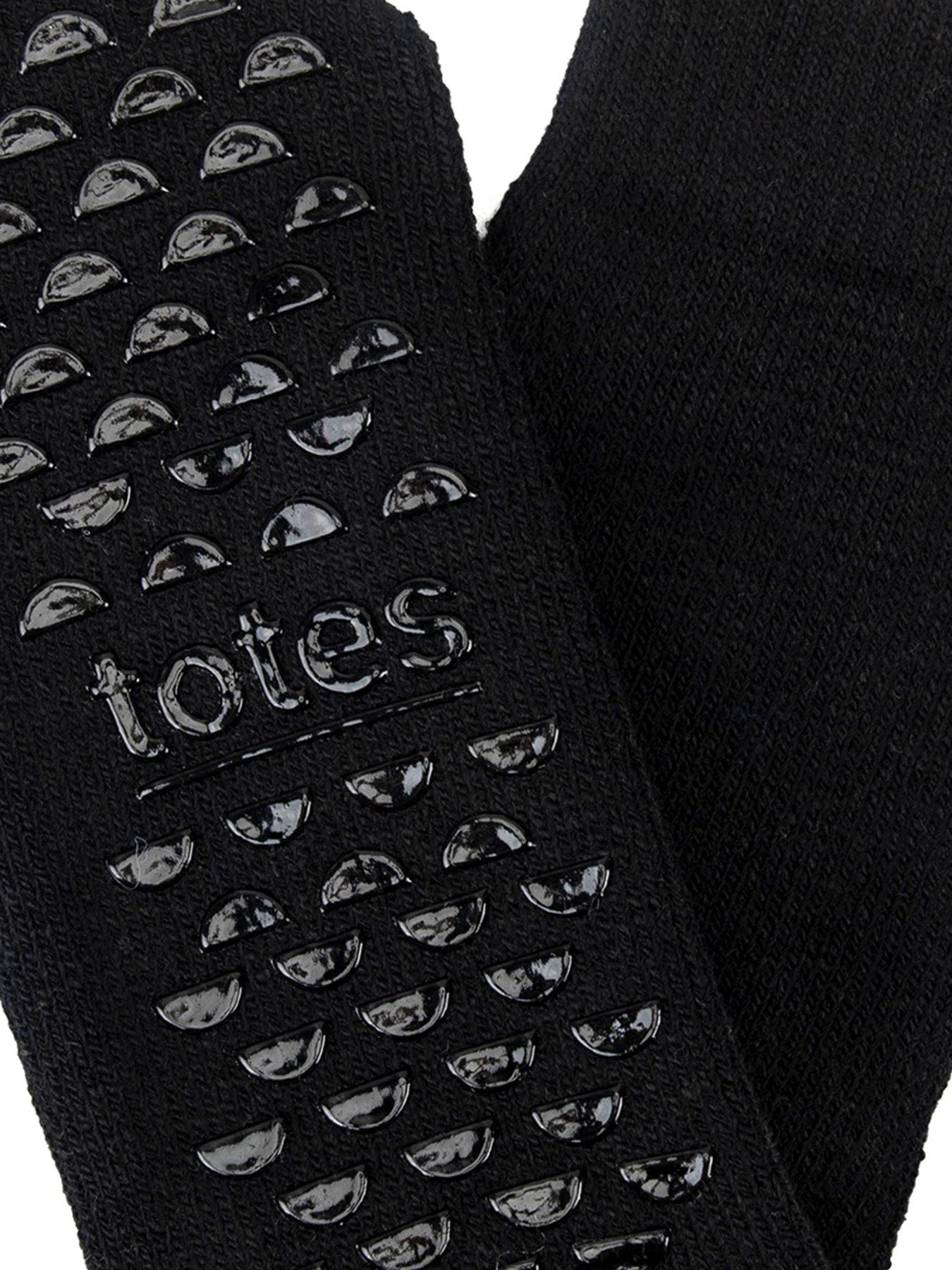 Image 3 of 5 of TOTES Totes Womens Brushed Thermal Original Slipper-sox - Black