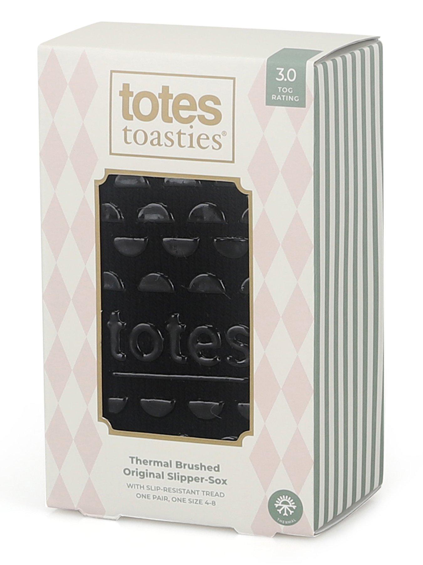 Image 4 of 5 of TOTES Totes Womens Brushed Thermal Original Slipper-sox - Black