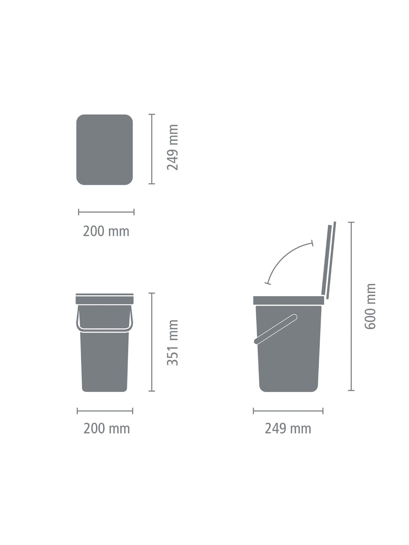 Image 7 of 7 of Brabantia Sort & Go Waste Bin, 12 Litre