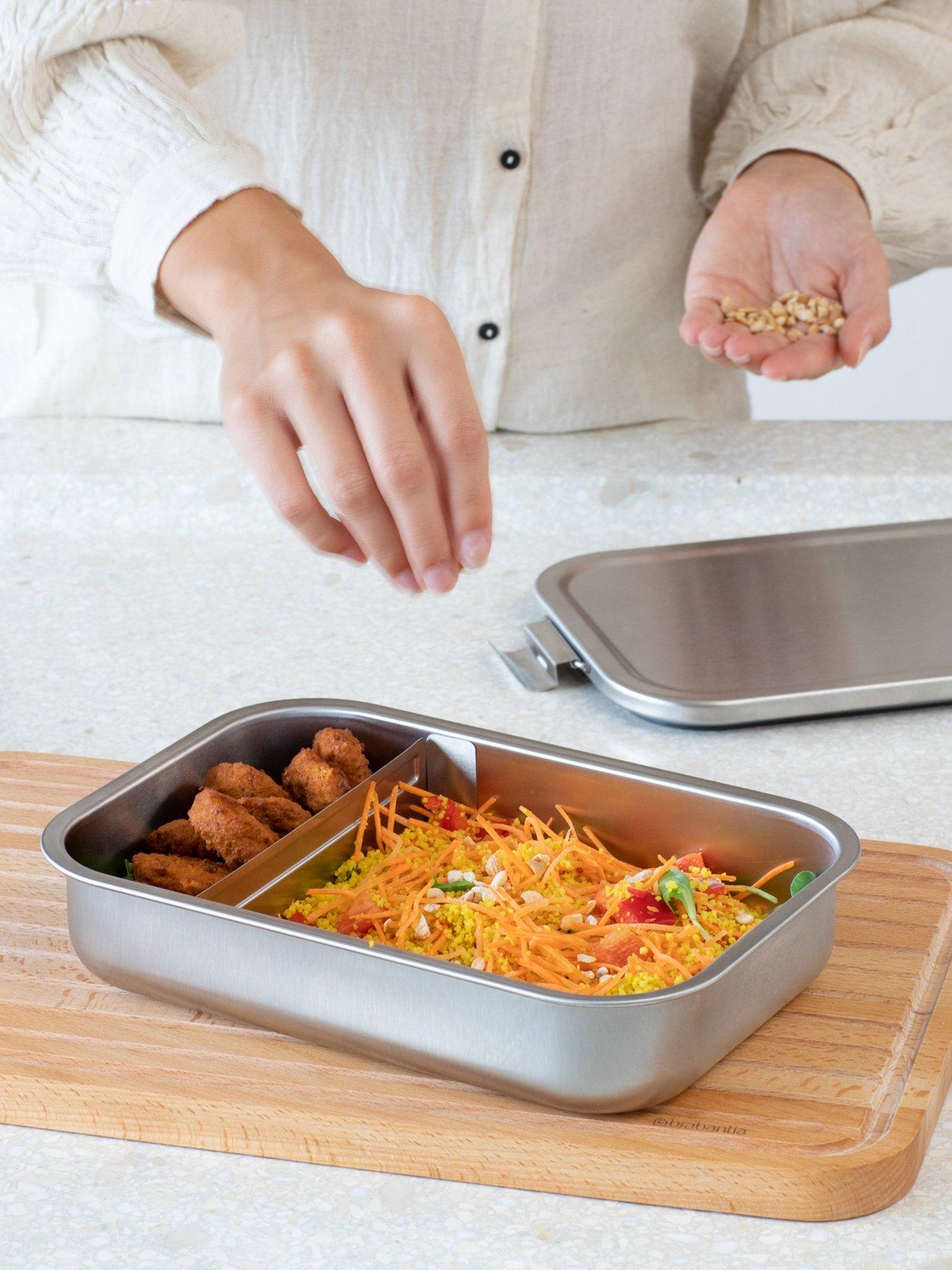 Image 1 of 7 of Brabantia Make & Take Lunch Box, Large, Stainless Steel
