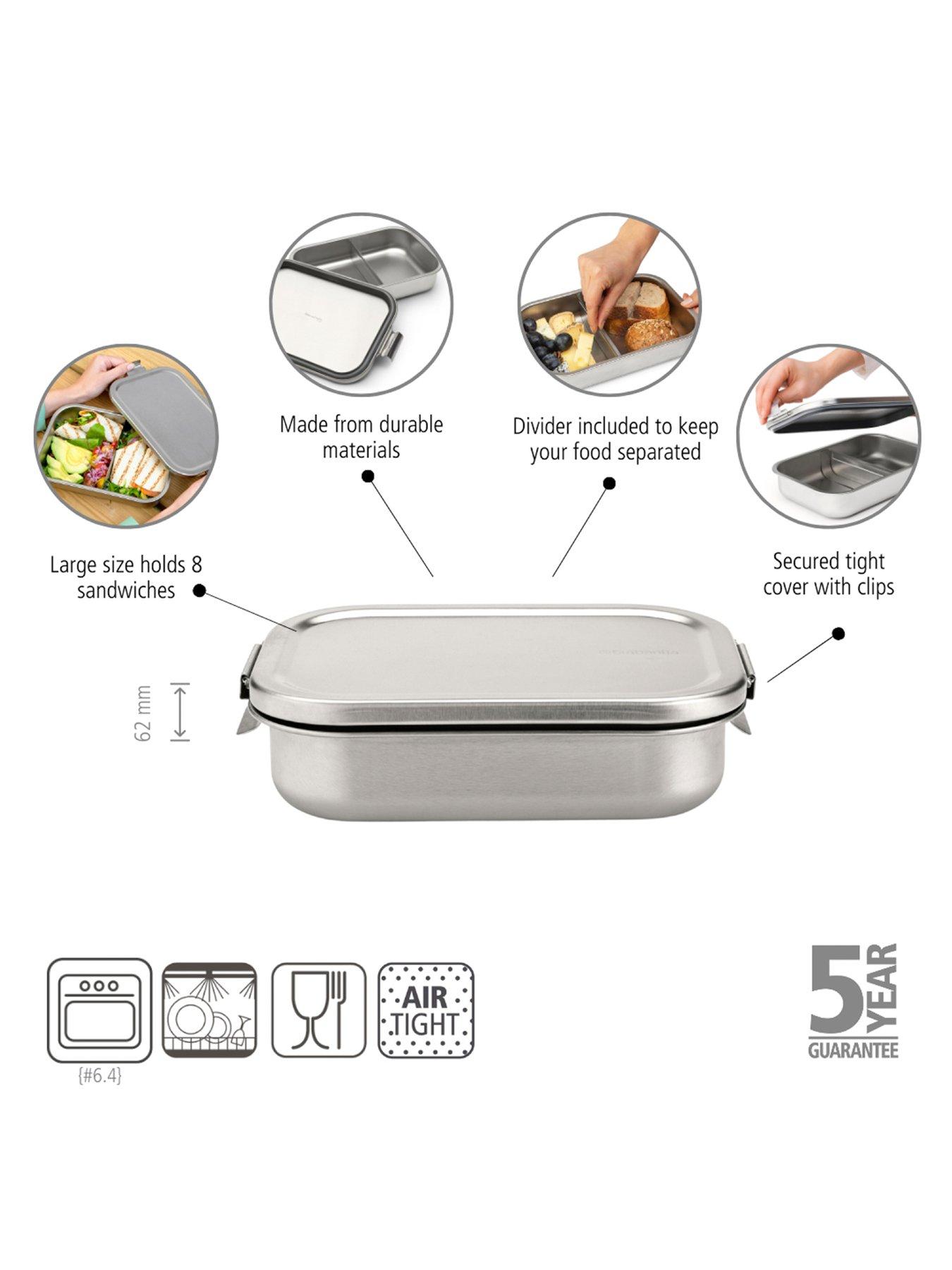 Image 3 of 7 of Brabantia Make & Take Lunch Box, Large, Stainless Steel