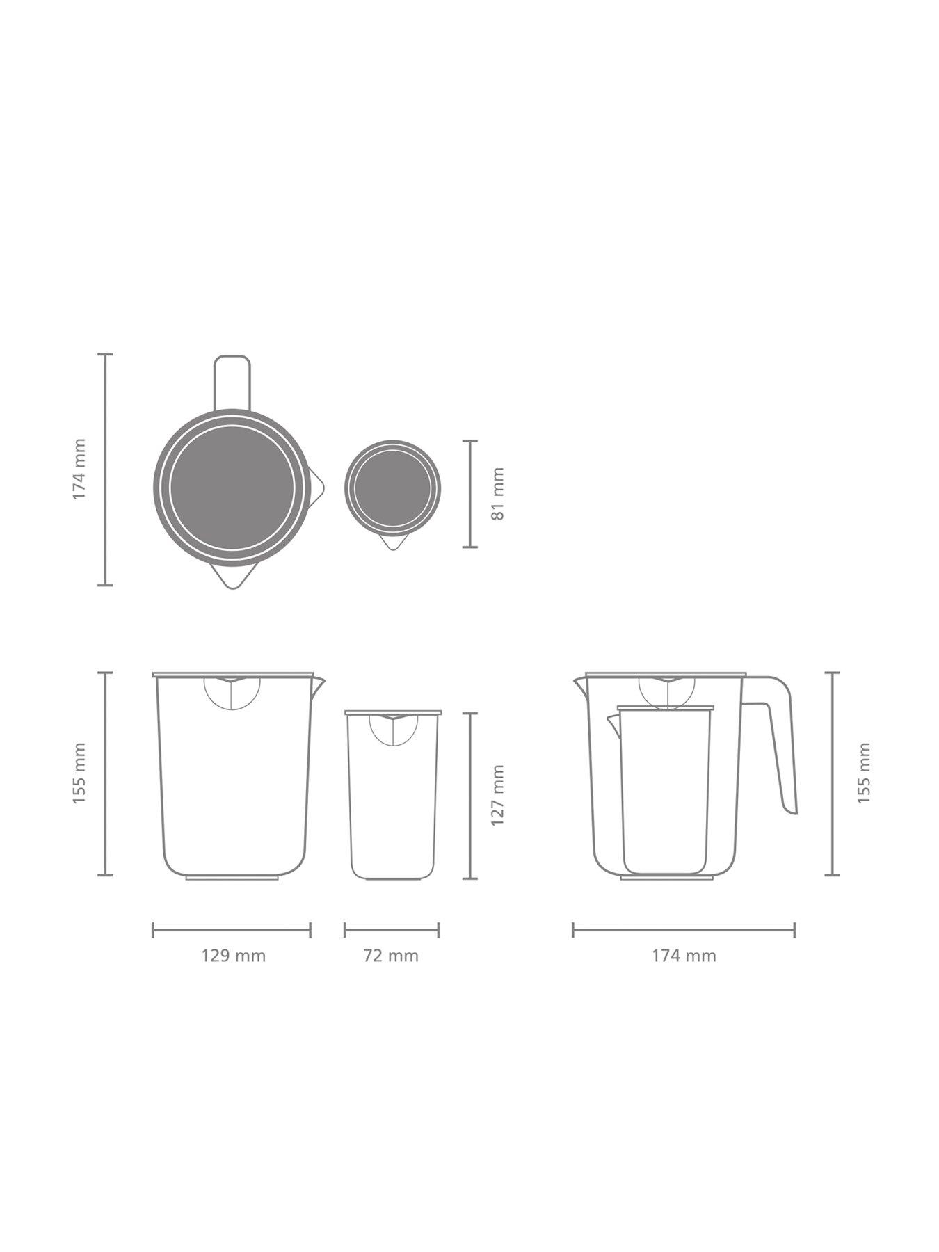 Image 7 of 7 of Brabantia Tasty+ Measuring Jug Set Of 2