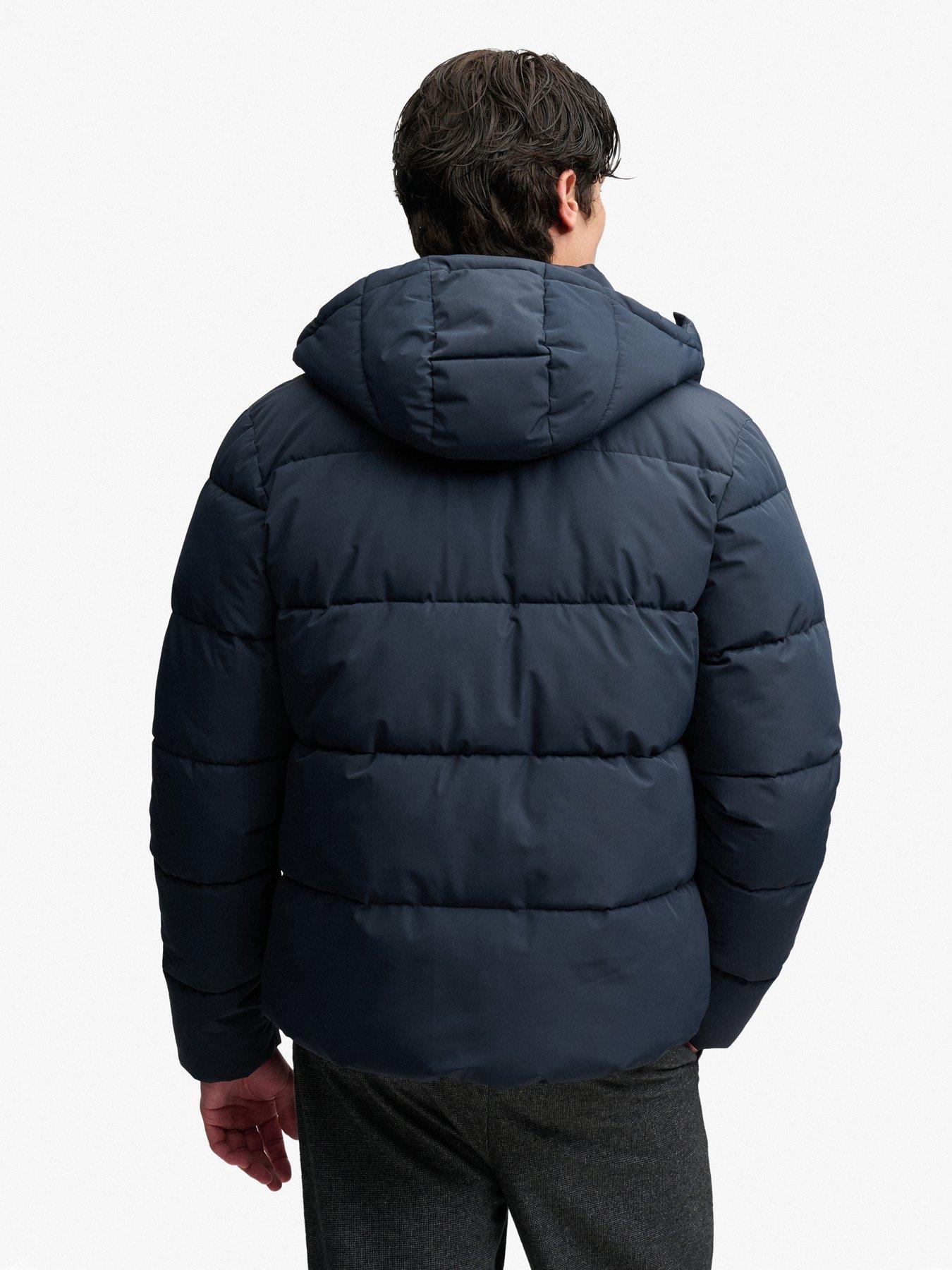 Image 2 of 7 of Superdry Superdry Premium Hood Puffer Jacket - Navy