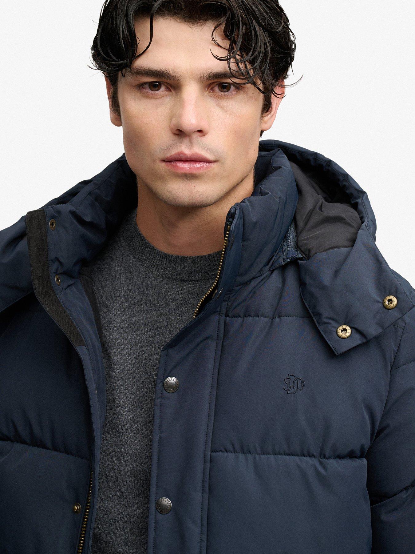Image 6 of 7 of Superdry Superdry Premium Hood Puffer Jacket - Navy