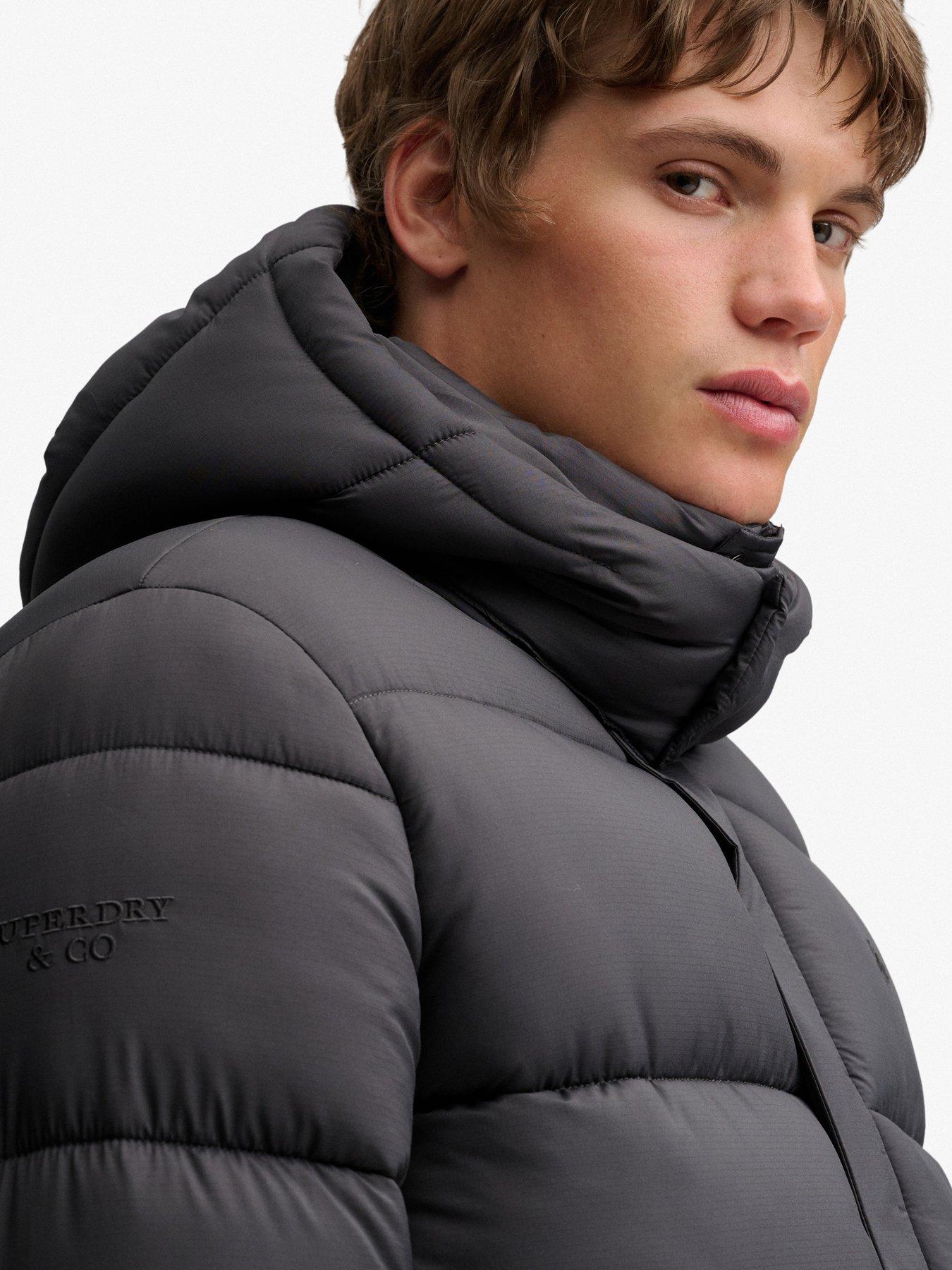 Image 4 of 6 of Superdry Mens Premium Ripstop Puffer Jacket - Grey