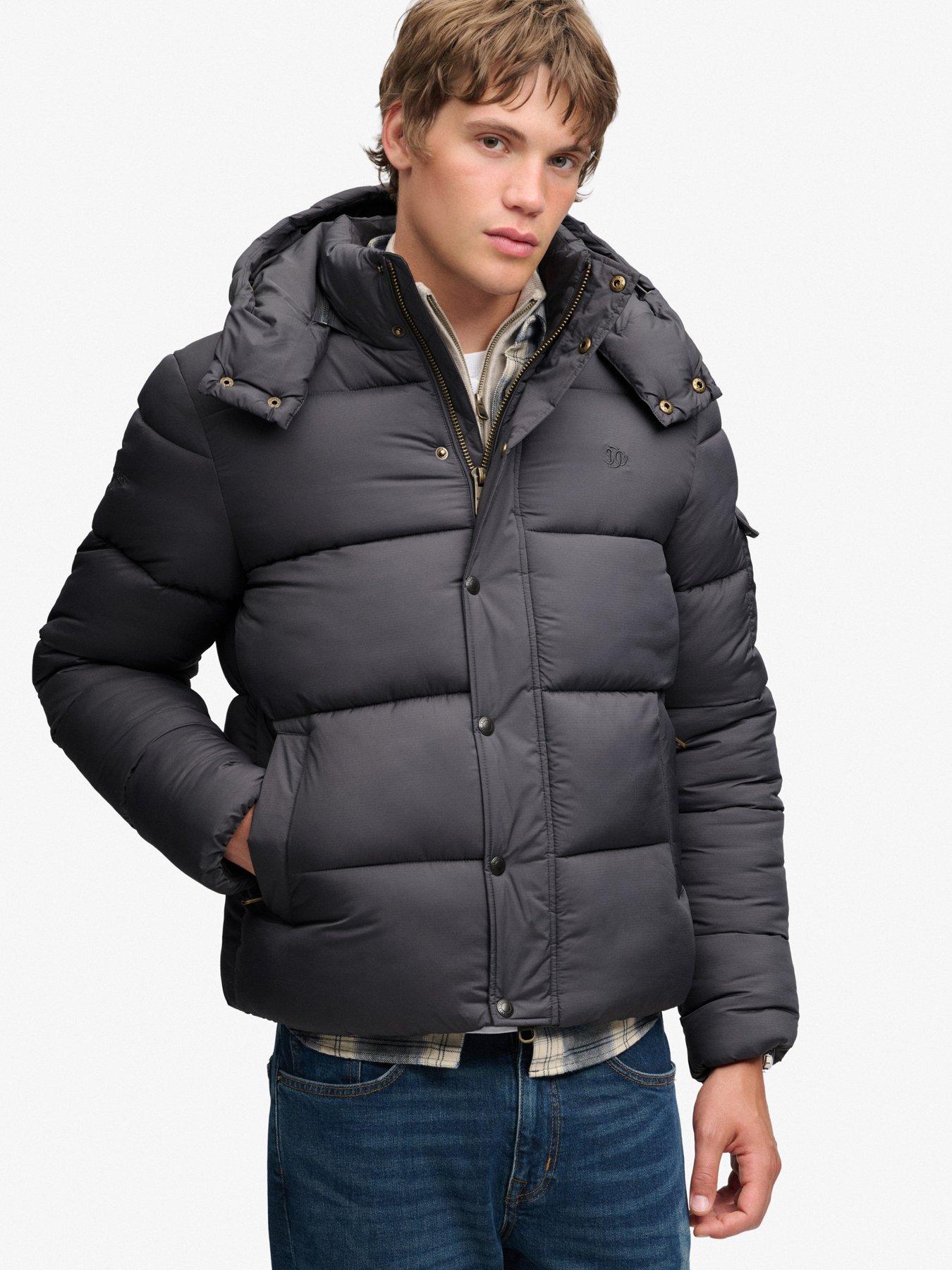Image 5 of 6 of Superdry Mens Premium Ripstop Puffer Jacket - Grey