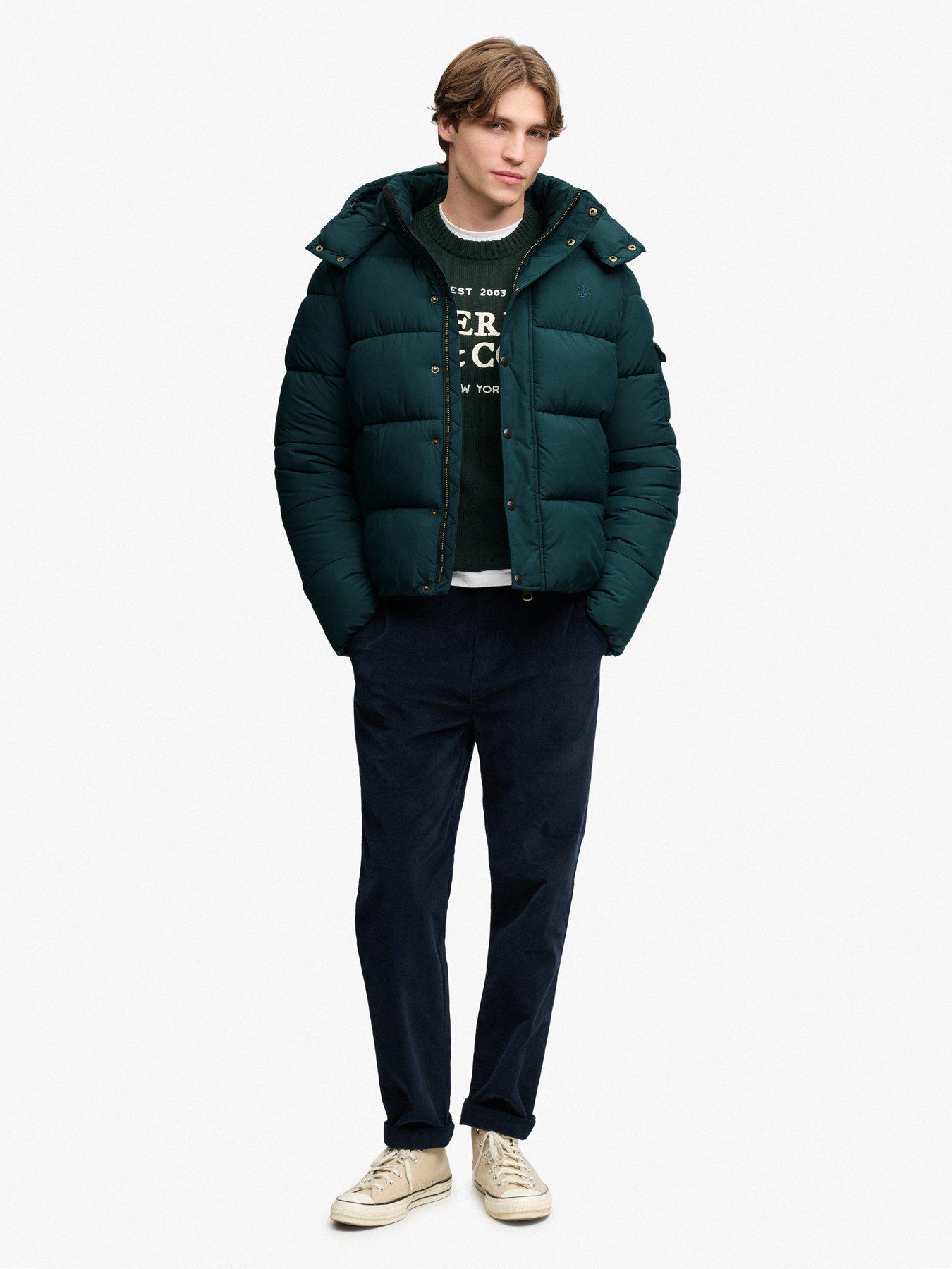 Image 3 of 7 of Superdry Superdry Premium Ripstop Puffer Jacket - Dark Green