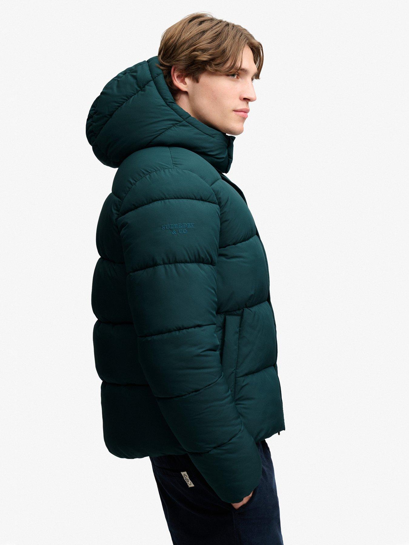 Image 4 of 7 of Superdry Superdry Premium Ripstop Puffer Jacket - Dark Green
