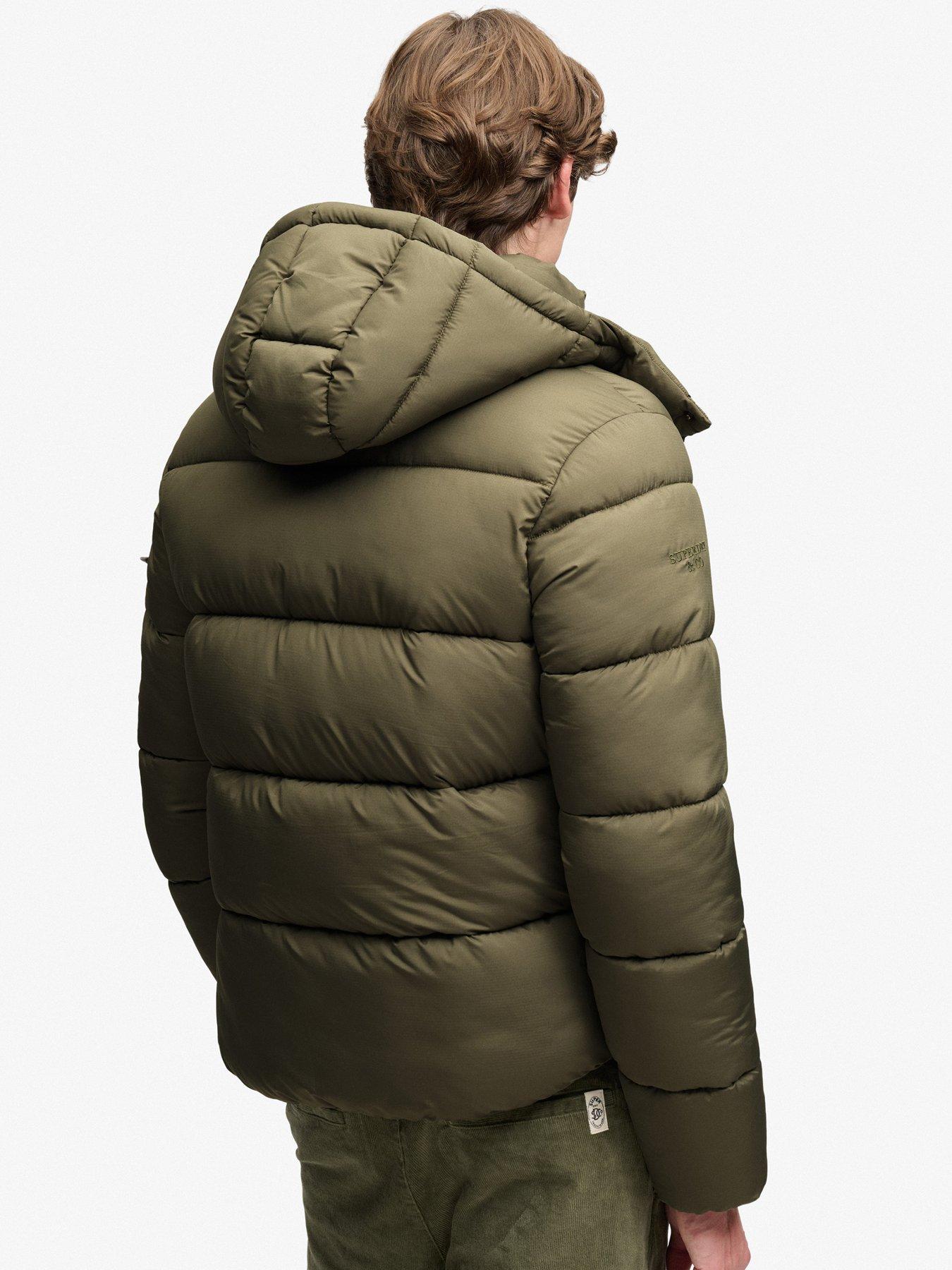 Image 2 of 7 of Superdry Superdry Premium Ripstop Puffer Jacket - Khaki