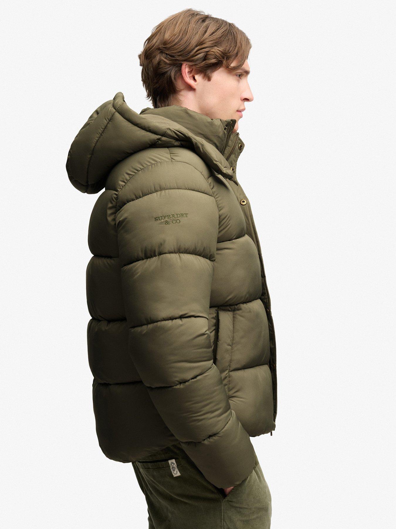 Image 4 of 7 of Superdry Superdry Premium Ripstop Puffer Jacket - Khaki