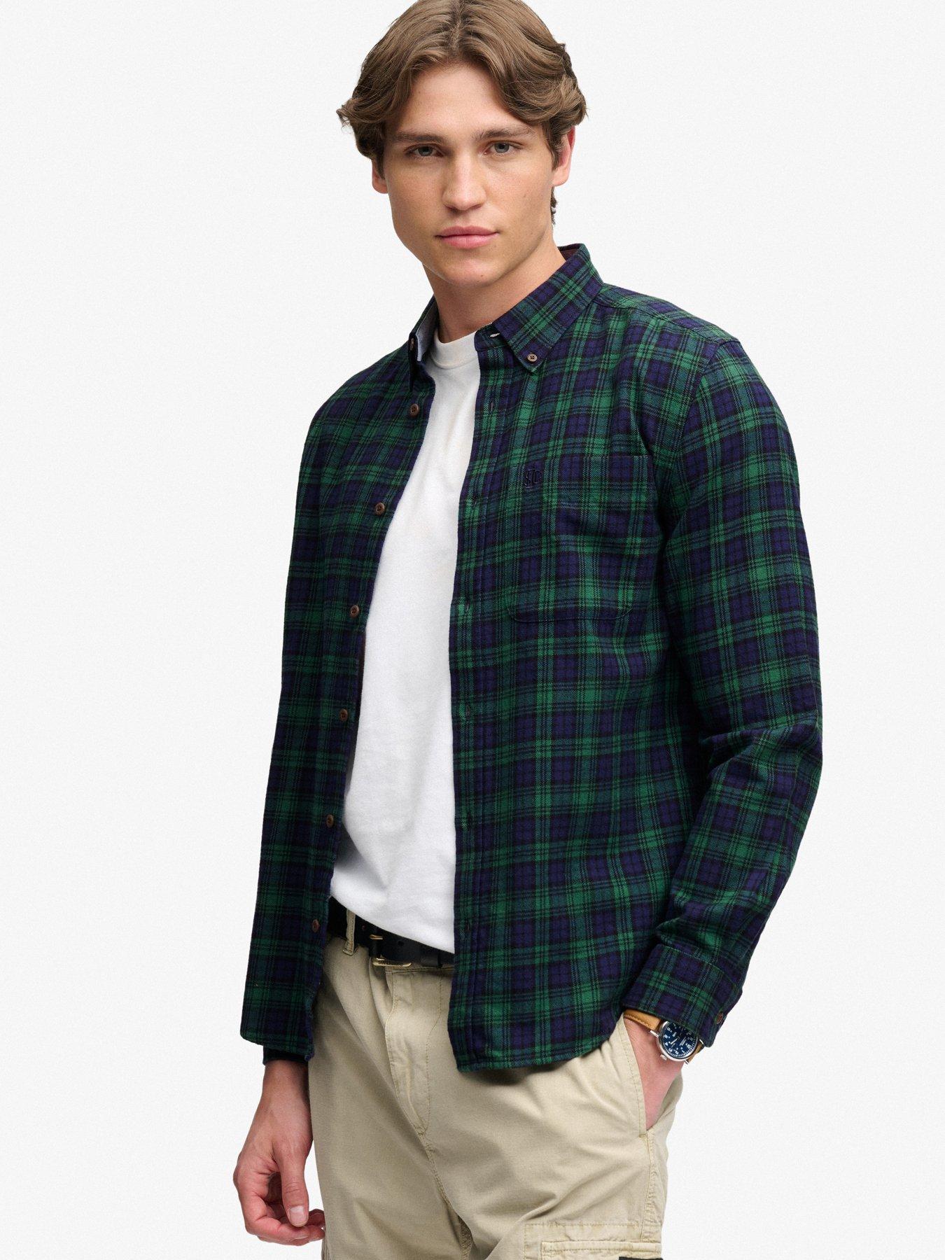 Superdry Blackwatch Navy Check Long Sleeve Lumberjack Shirt - Image 3