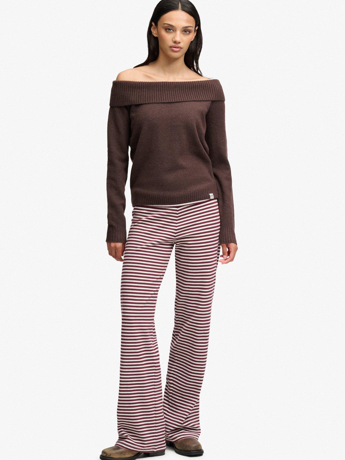Image 3 of 6 of Superdry Superdry Bardot Knitted Jumper - Brown