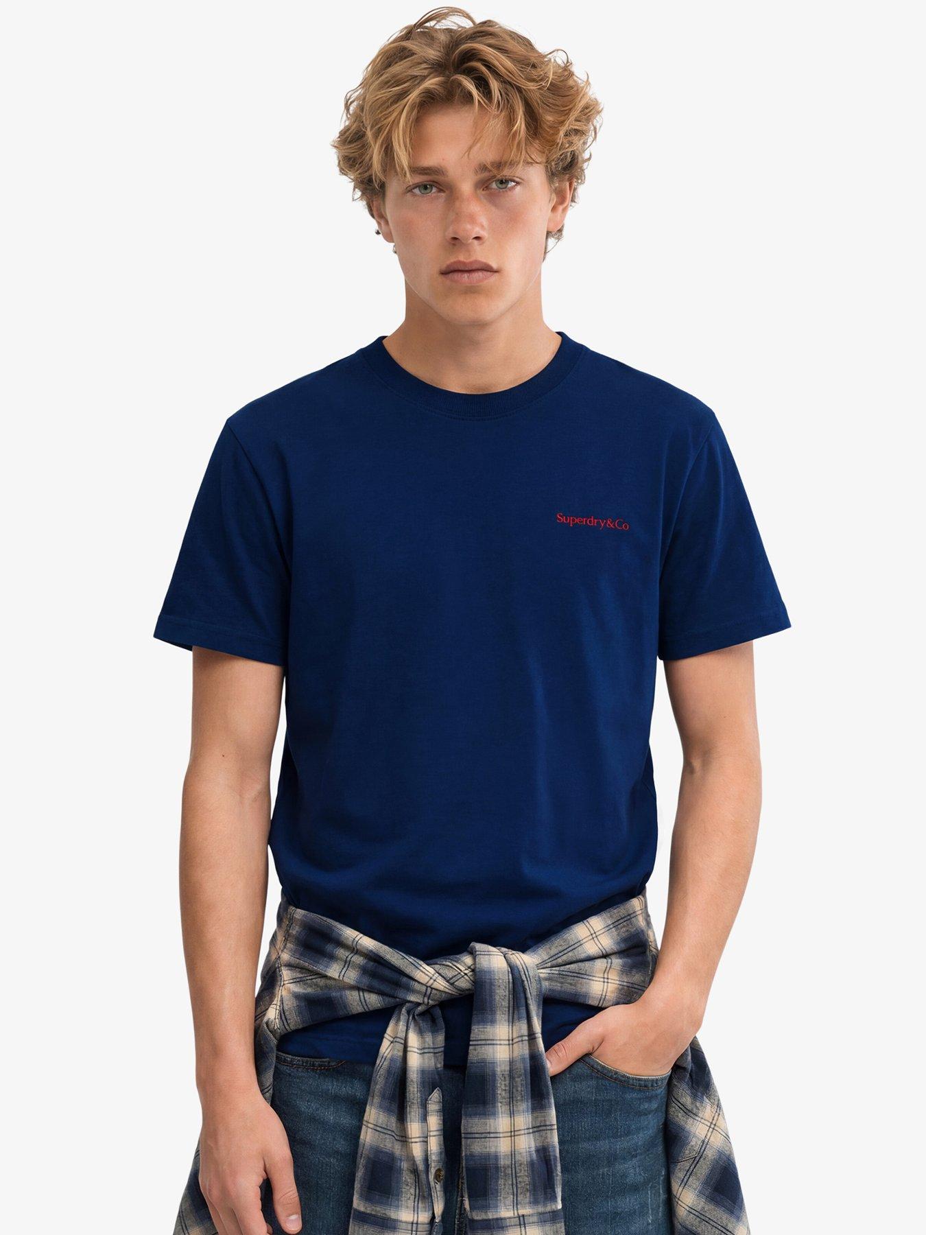 Superdry Bleu T-Shirt With Logo Essential Company - Image 2