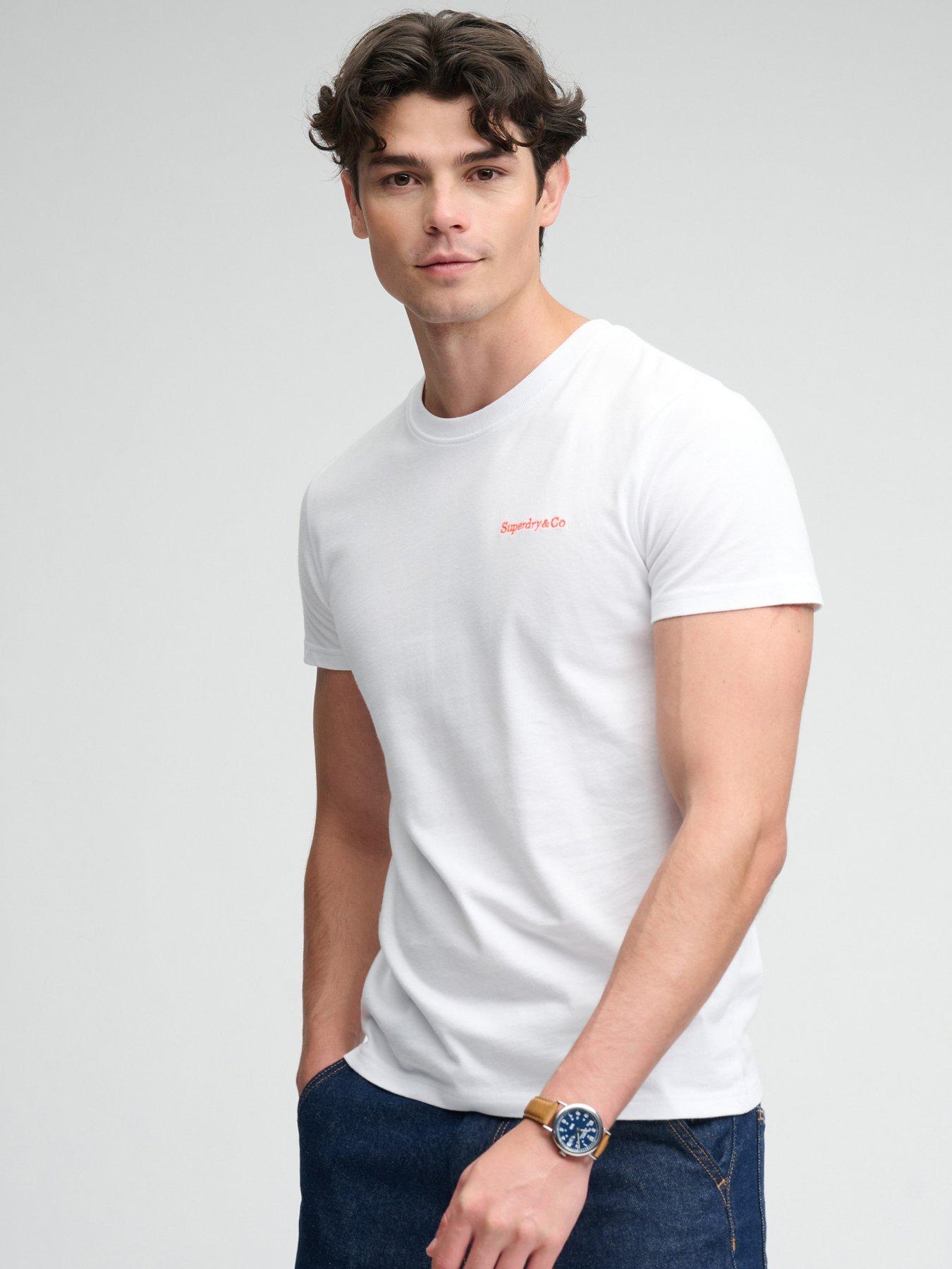 Superdry Blanc T-Shirt With Logo Essential Company - Image 2