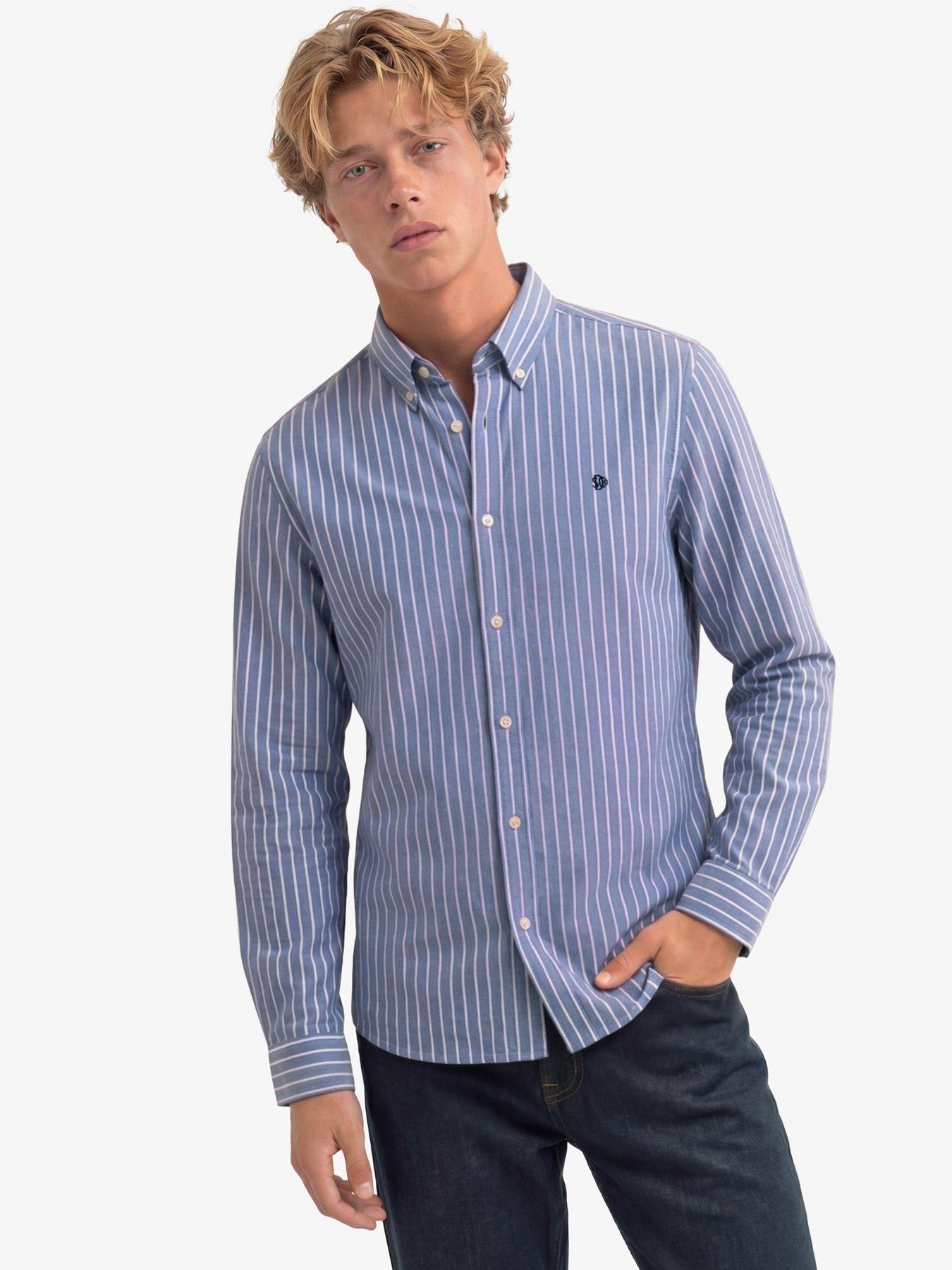 Superdry Bleu Long Sleeve Shirt Oxford Preppy - Image 2