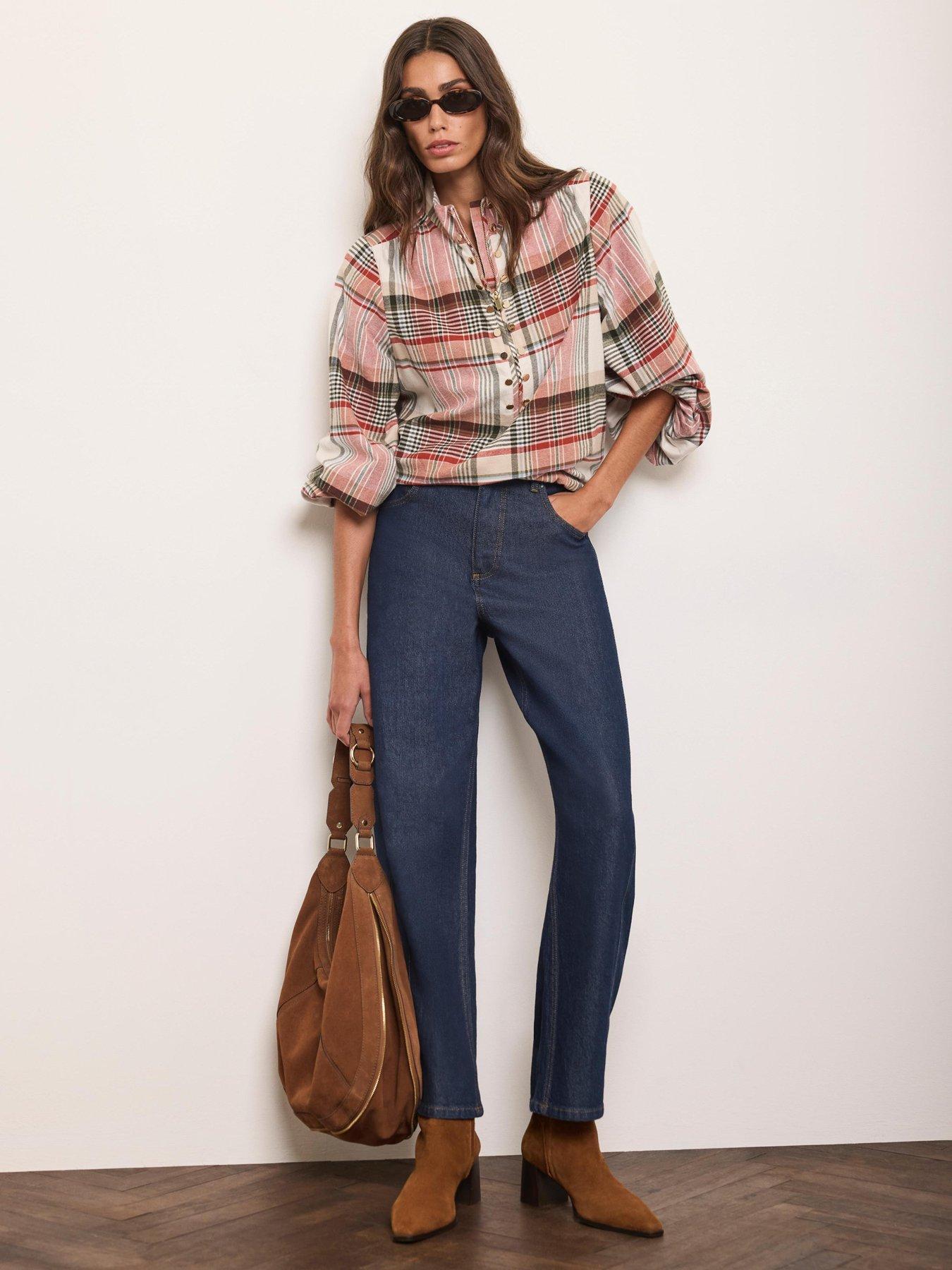 Image 4 of 6 of Mint Velvet Check Bomber Shirt