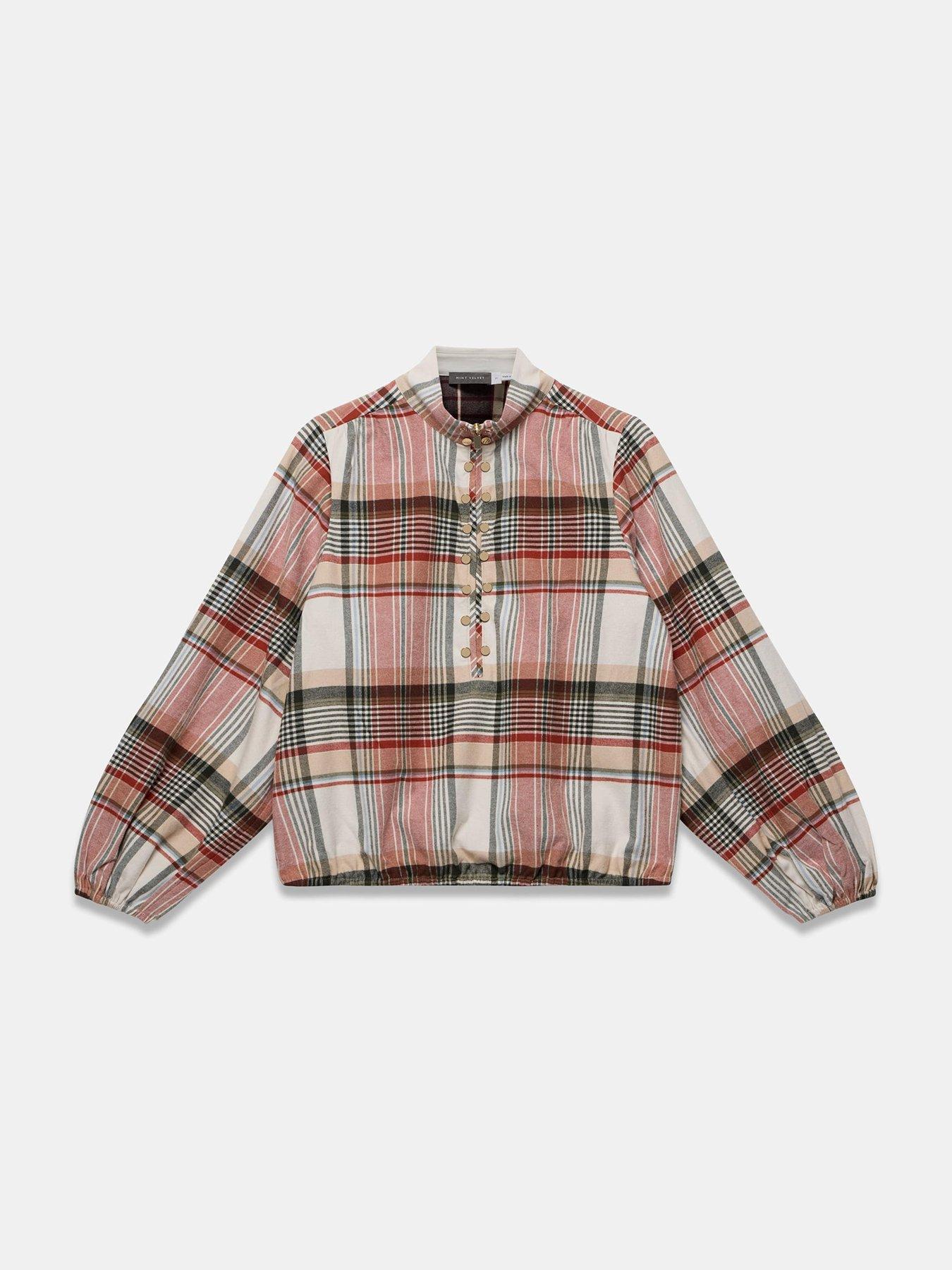 Image 5 of 6 of Mint Velvet Check Bomber Shirt