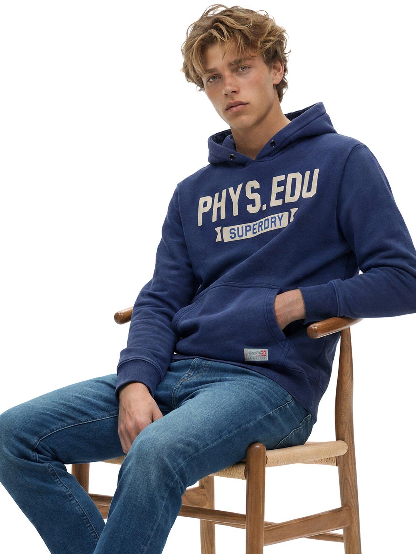 Superdry Men's Bleu Hooded Sweatshirt Track - Image 2