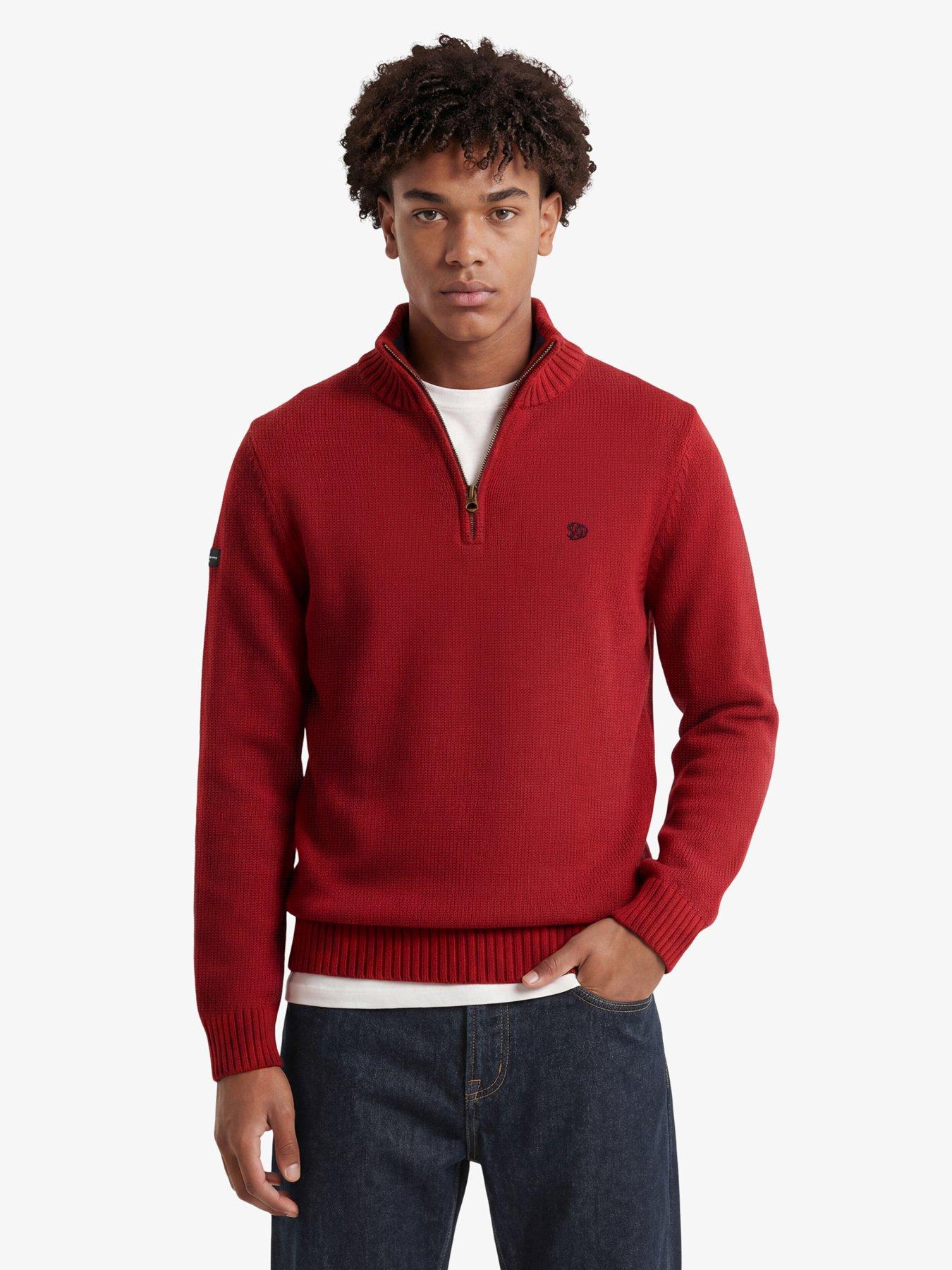 Superdry Men's Rouge Cotton Half-Zip Knit Jumper - Image 2