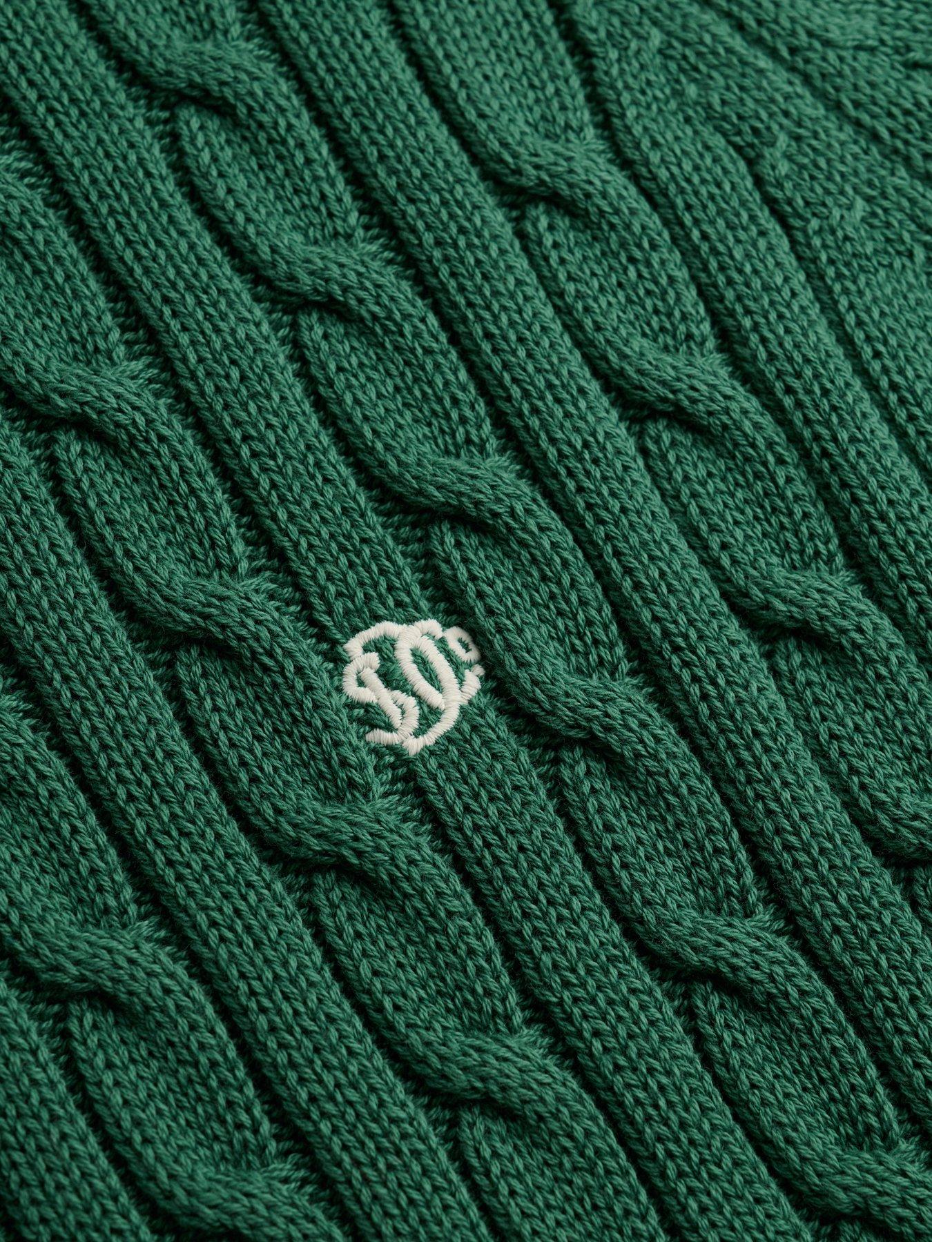 Image 6 of 6 of Superdry Womens Slouchy Cable Jumper - Green