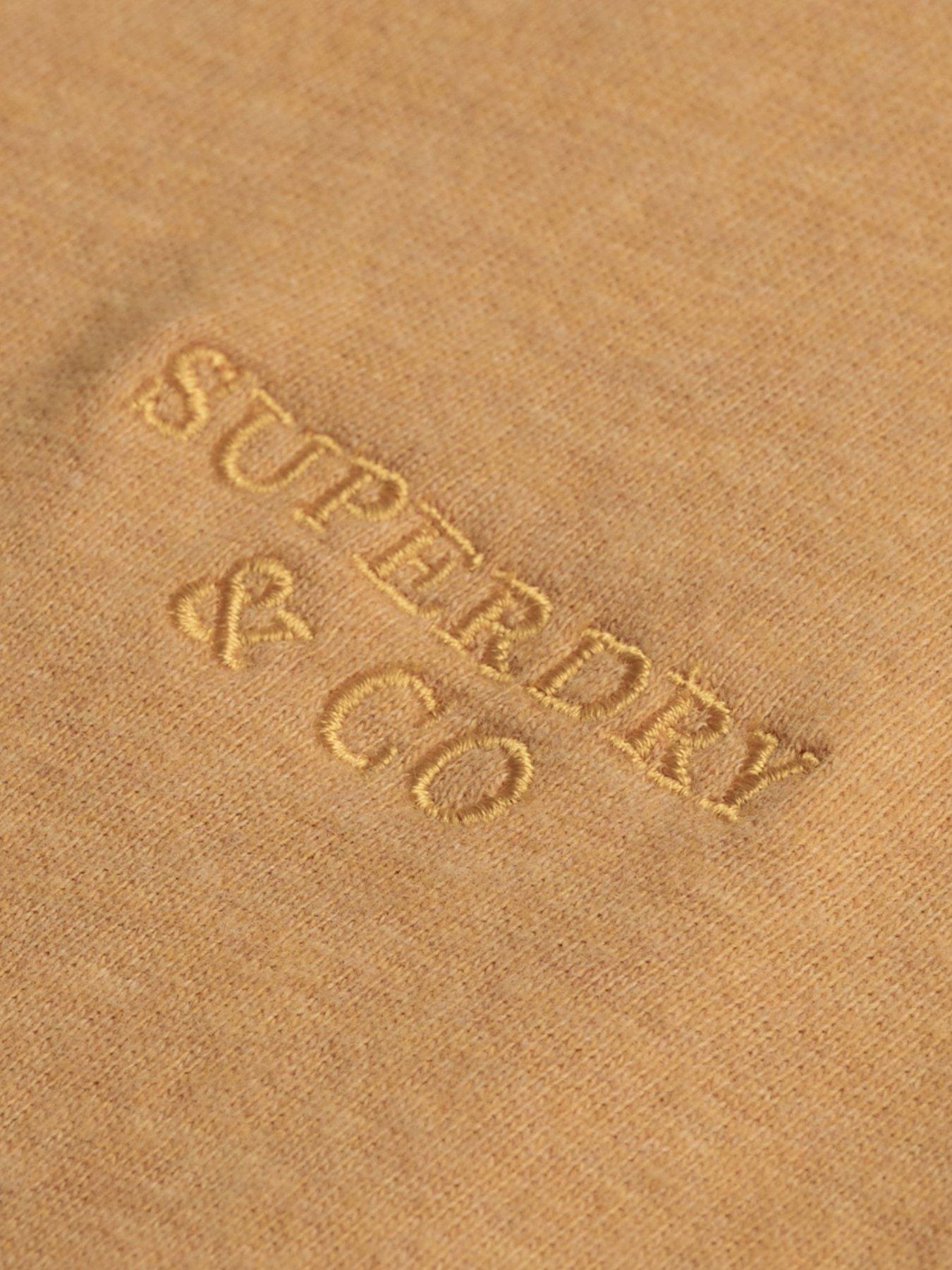 Image 6 of 6 of Superdry Mens Essential Slim Fit Embroidered Logo T-Shirt - Yellow