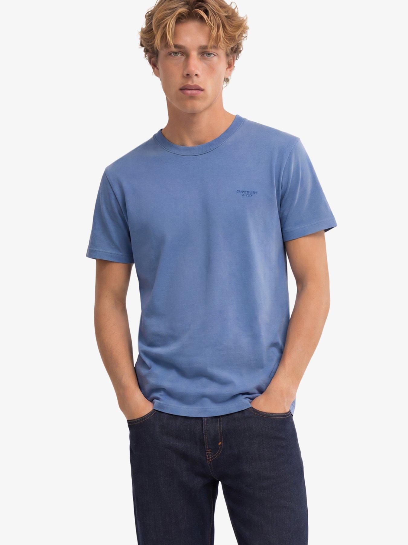 Superdry Bleu T-Shirt With Logo Essential Stacked - Image 2