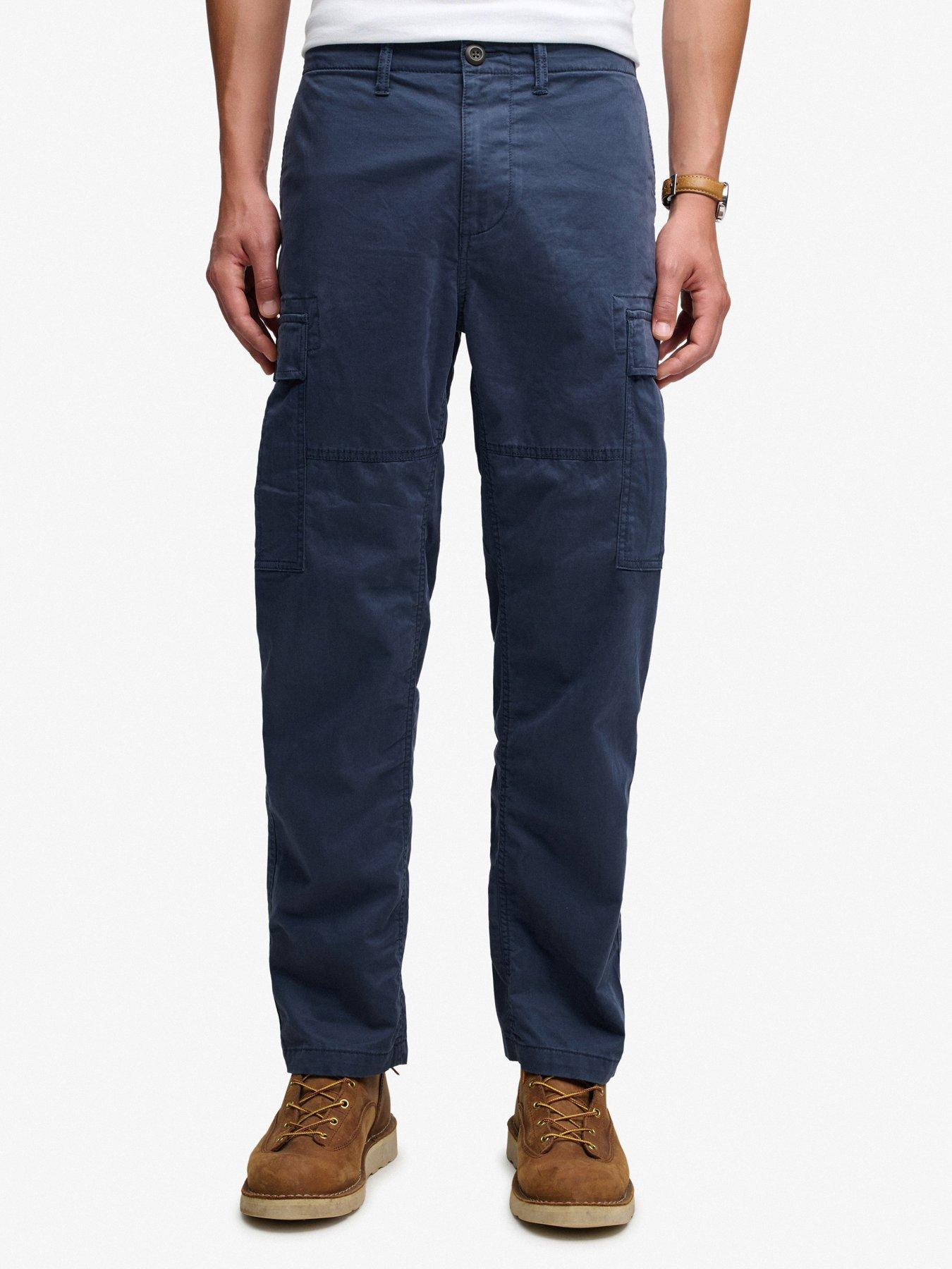 Image 1 of 6 of Superdry Superdry Regular Taper Cargo Pants - Navy