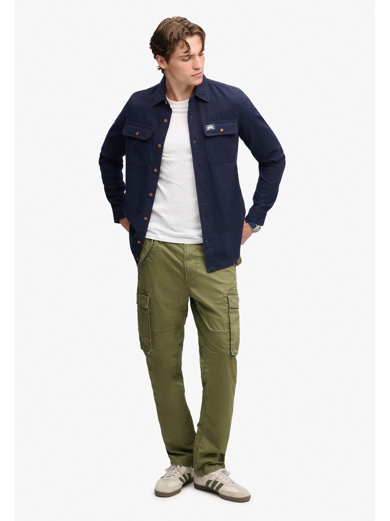 Image 3 of 6 of Superdry Mens Slim Taper Stretch Cargo Trousers - Green