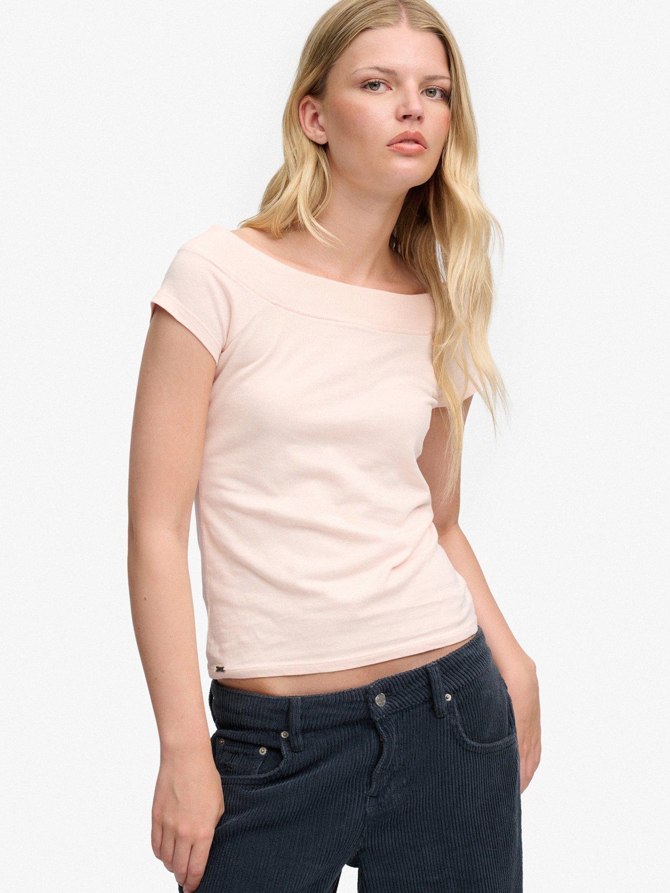 Superdry Women's Rose Off-The-Shoulder T-Shirt Athletic Essentials - Image 2