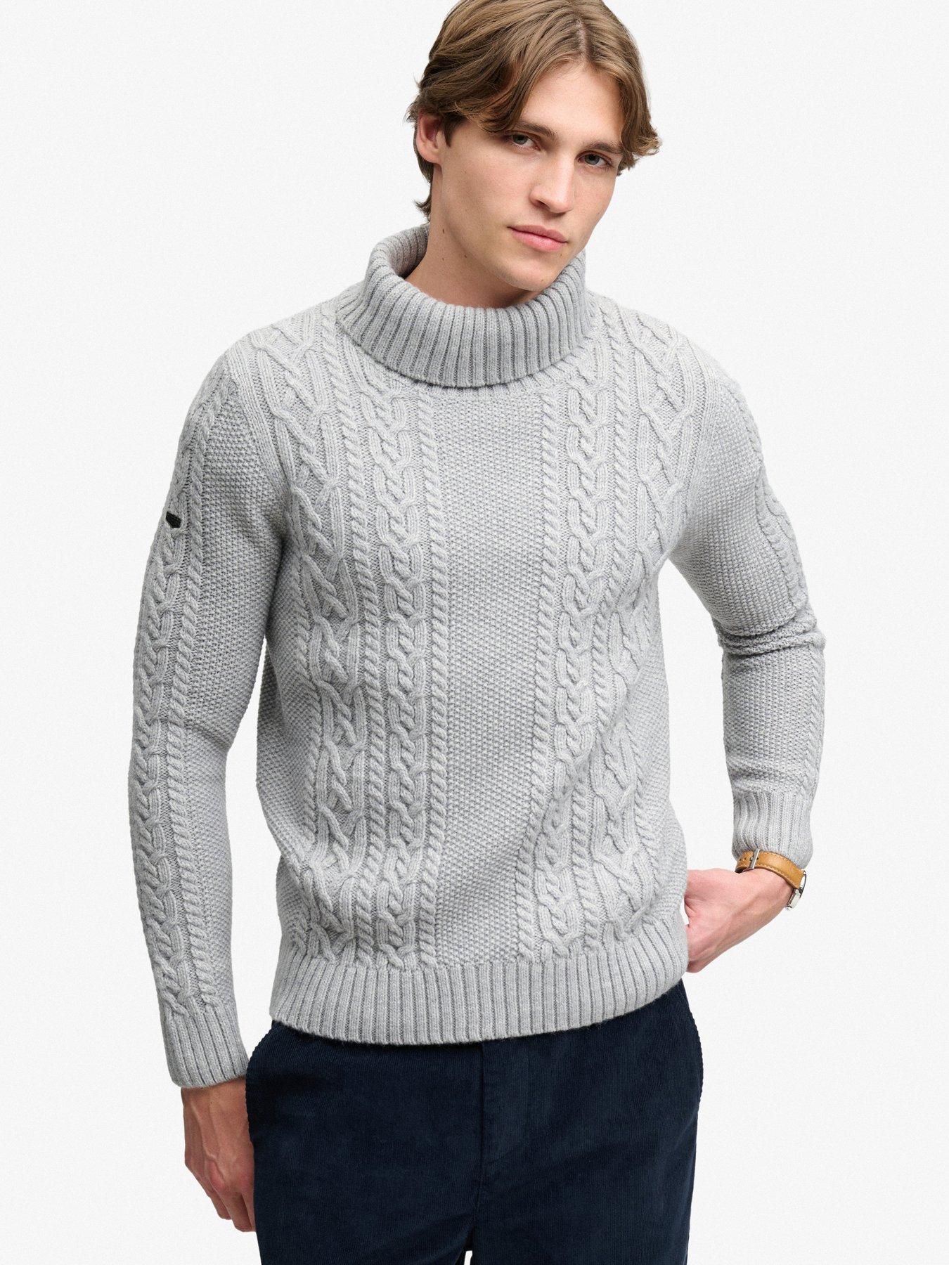 Superdry Men's Gris Turtleneck Sweater Jacob Cable - Image 2