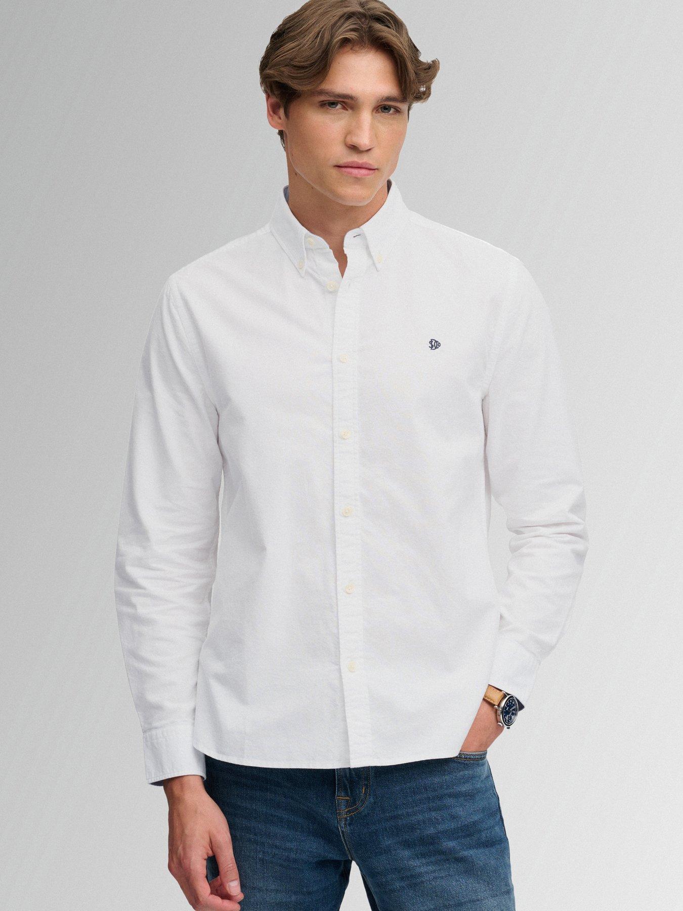 Superdry Men's White Preppy Oxford Long Sleeve Shirt - Image 2