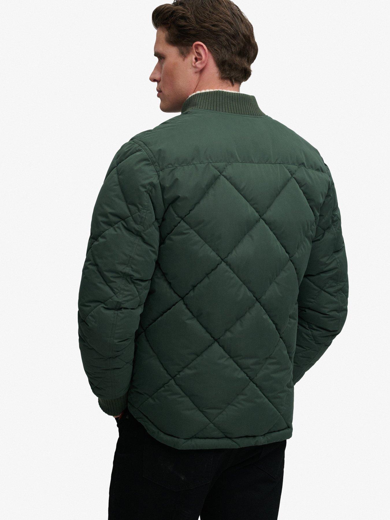 Image 2 of 7 of Superdry Superdry Diamond Quilt Jacket - Green