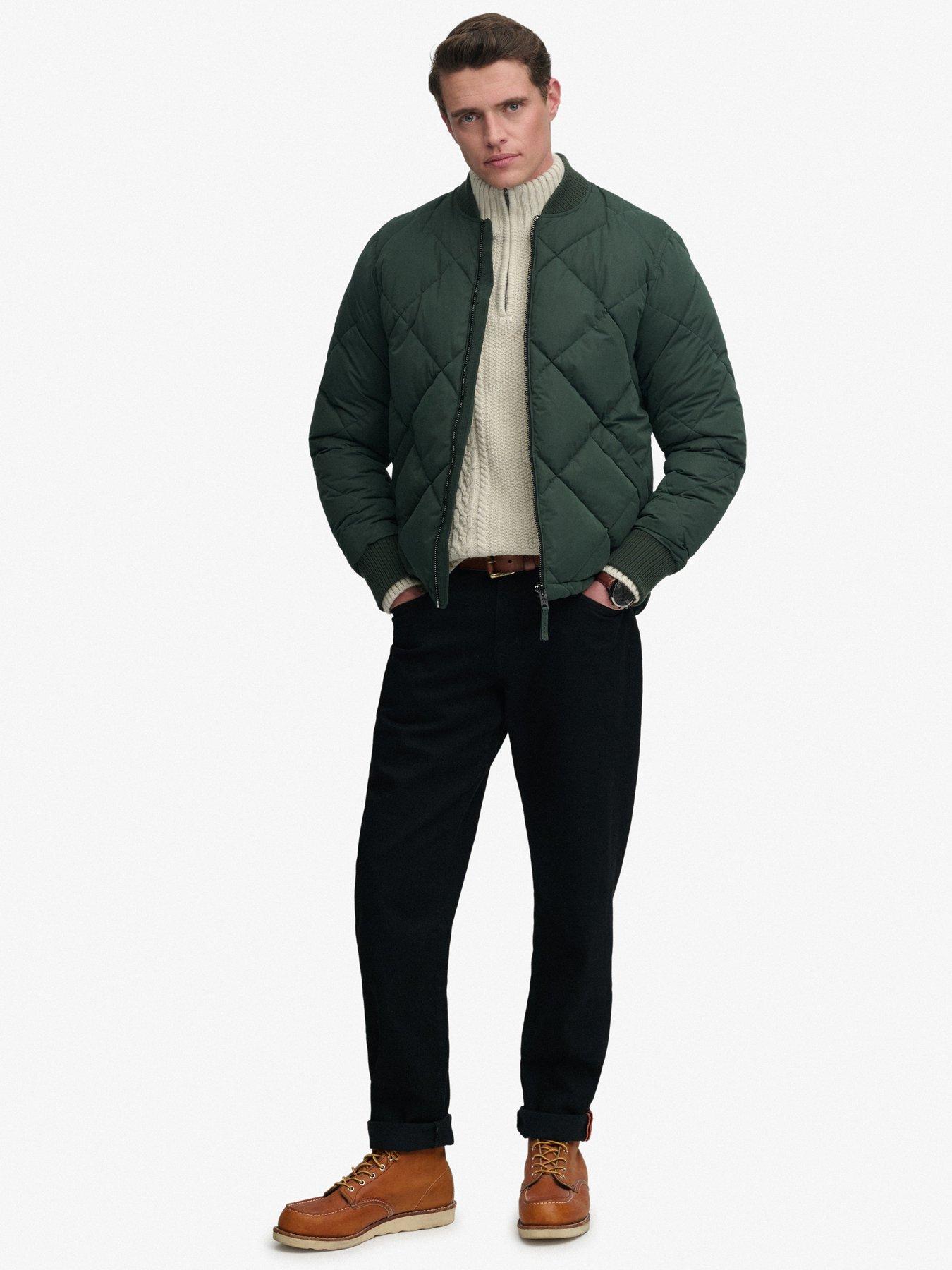 Image 3 of 7 of Superdry Superdry Diamond Quilt Jacket - Green