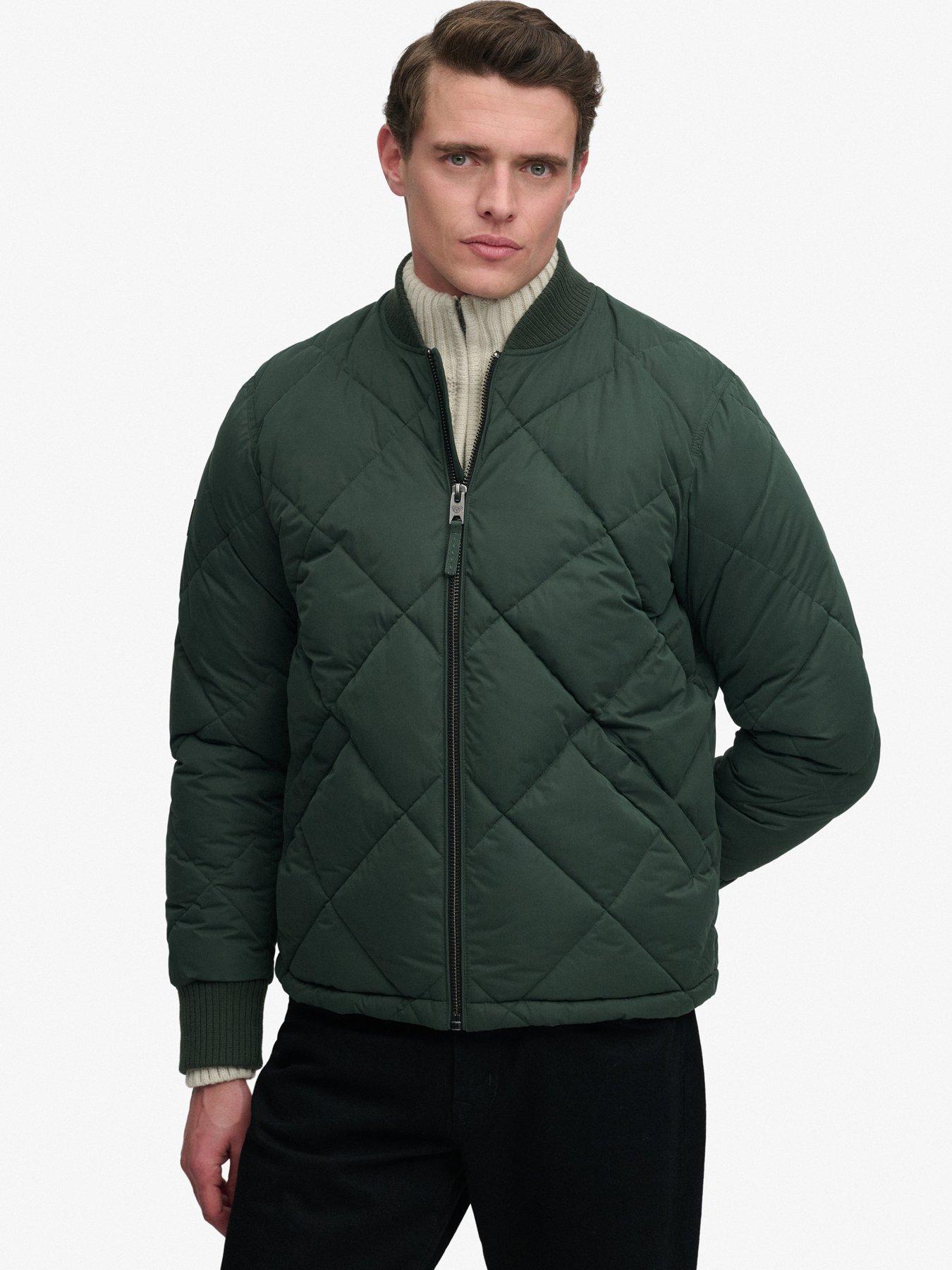 Image 4 of 7 of Superdry Superdry Diamond Quilt Jacket - Green