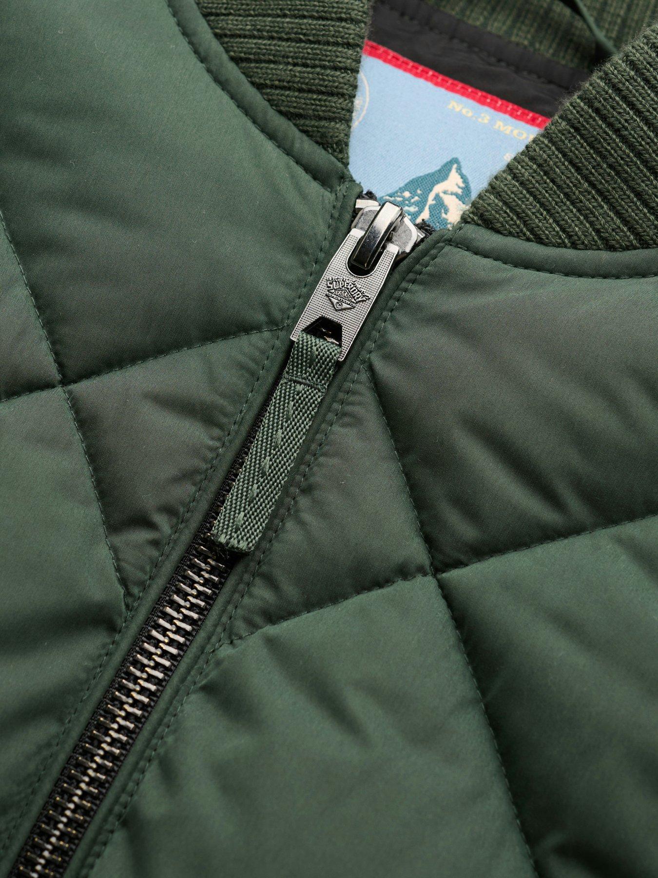 Image 7 of 7 of Superdry Superdry Diamond Quilt Jacket - Green